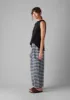 Gingham Linen Patch Pocket Trousers | Denim Blue sold by TOAST