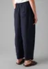 Minako Garment Dyed Linen Trousers | Midnight sold by TOAST