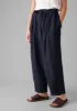 Minako Garment Dyed Linen Trousers | Midnight sold by TOAST