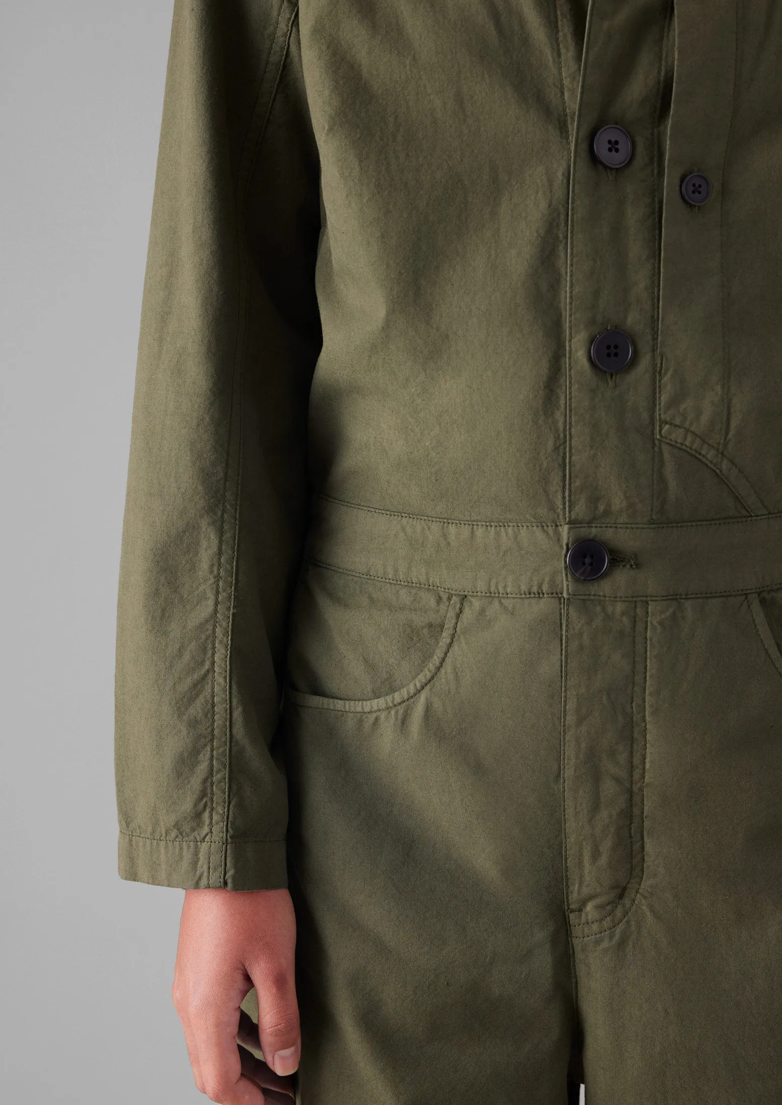 Half Placket Cotton Linen Jumpsuit | Oil Cloth sold by TOAST product image thumbnail 4