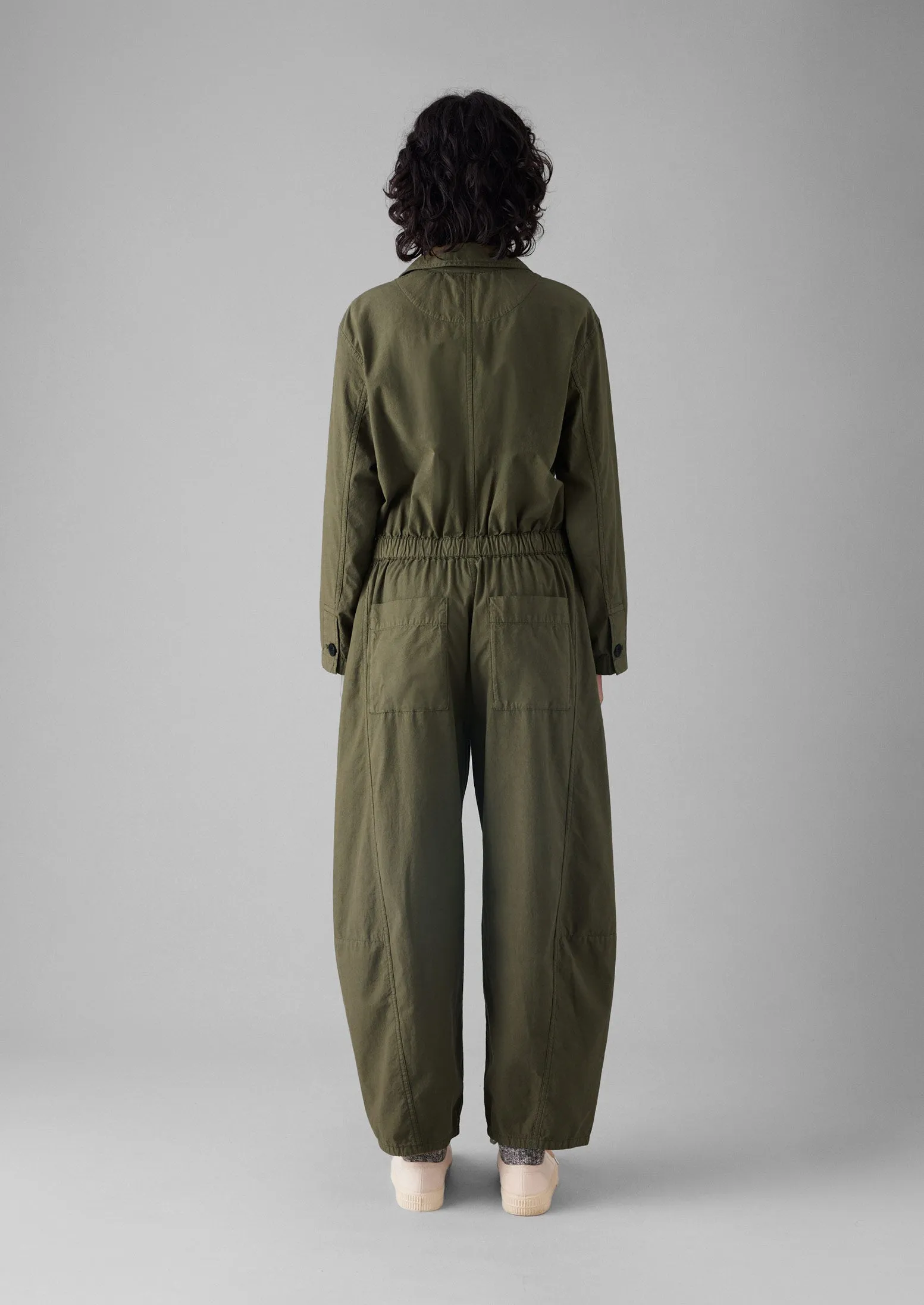 Half Placket Cotton Linen Jumpsuit | Oil Cloth sold by TOAST product image thumbnail 3
