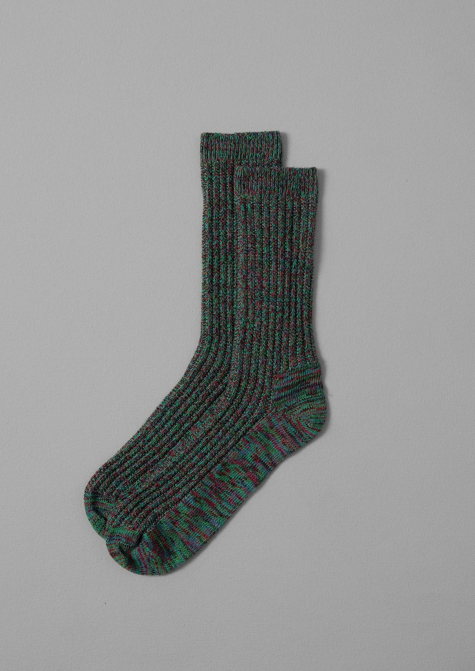 Textured Cotton Socks | Green Mix sold by TOAST