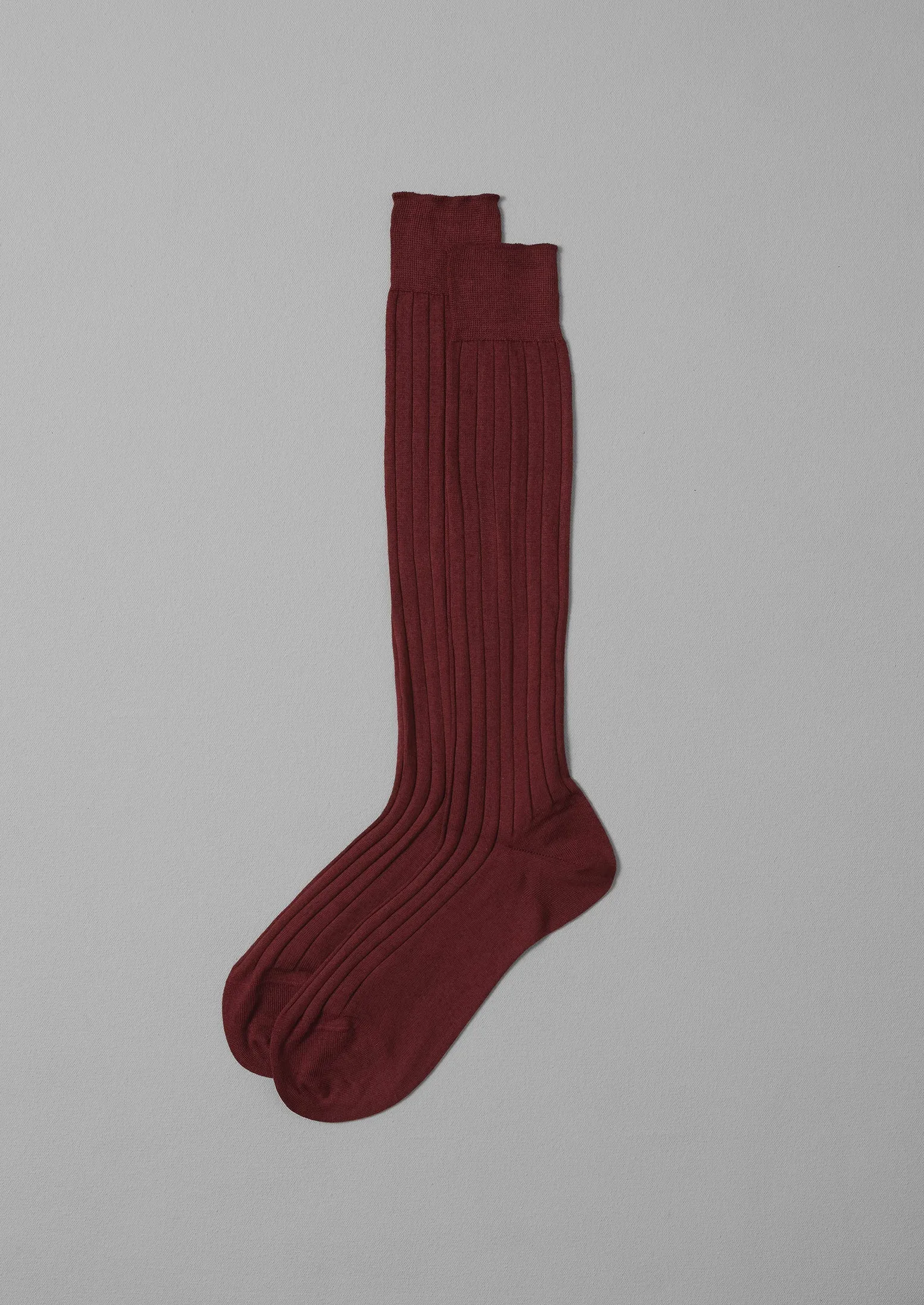 Maria La Rosa Organic Cotton Knee High Socks | Bordeaux sold by TOAST