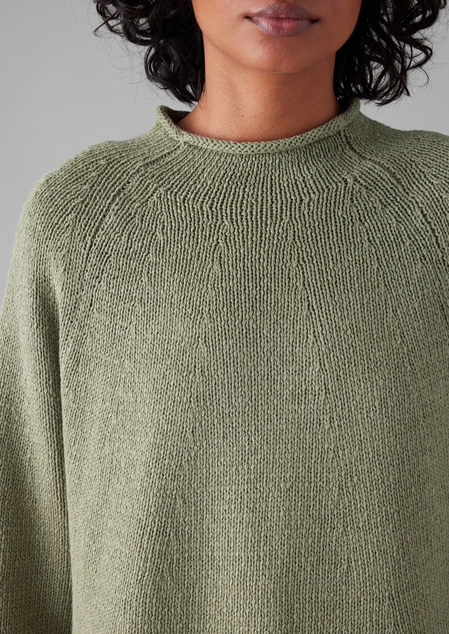 Organic Cotton Linen Easy Sweater | Sage sold by TOAST product image thumbnail 4
