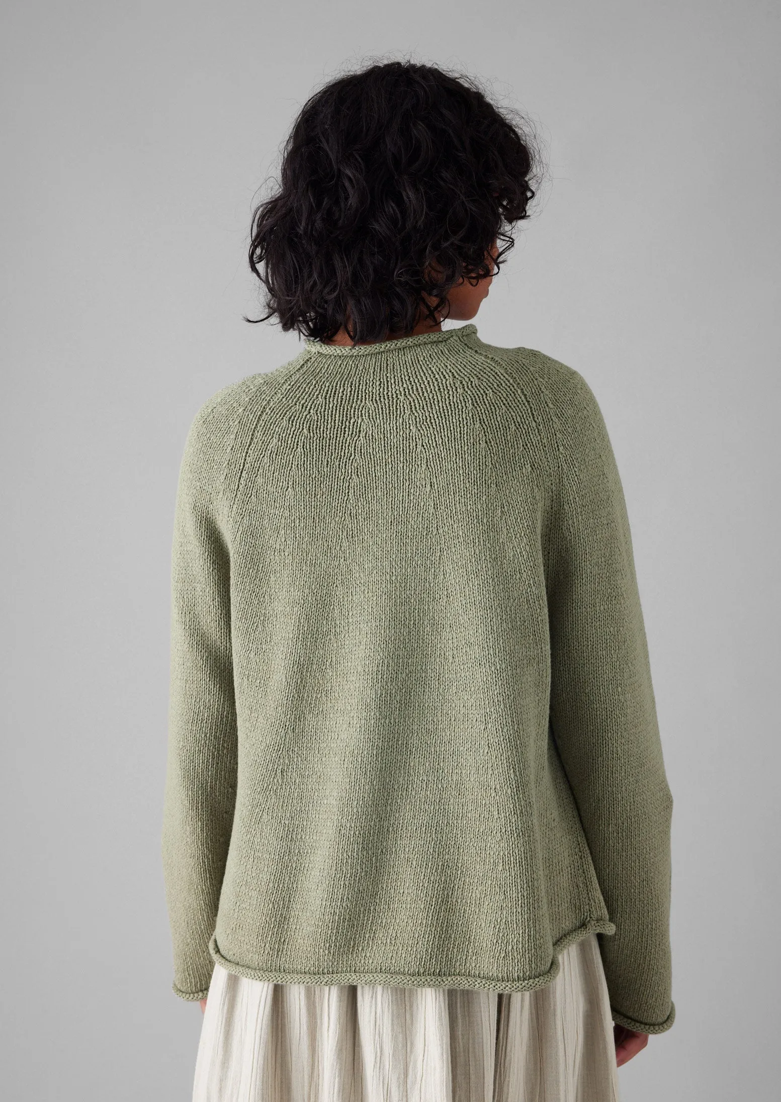 Organic Cotton Linen Easy Sweater | Sage sold by TOAST product image thumbnail 5