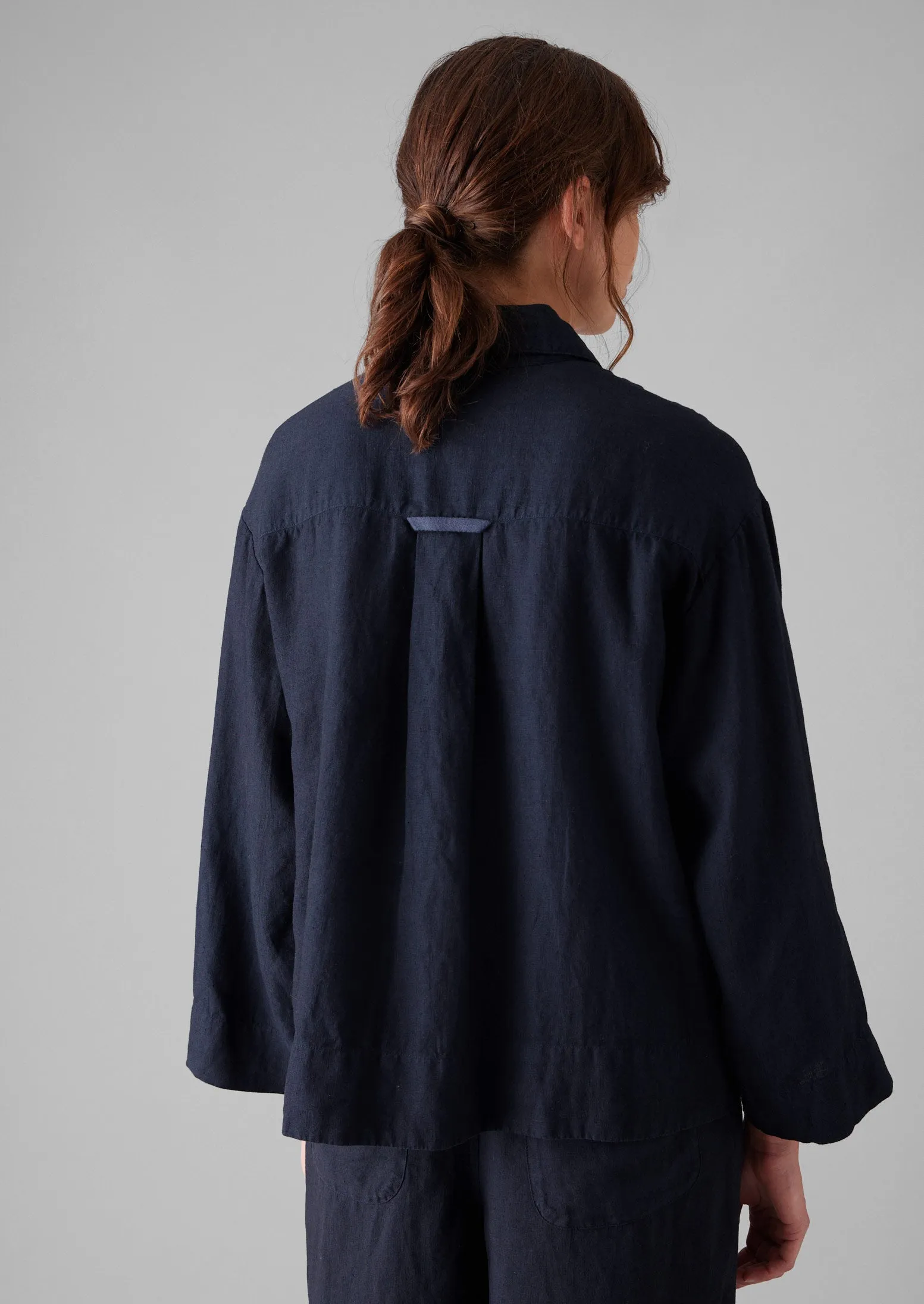 Garment Dyed Linen Shirt | Midnight sold by TOAST product image thumbnail 4
