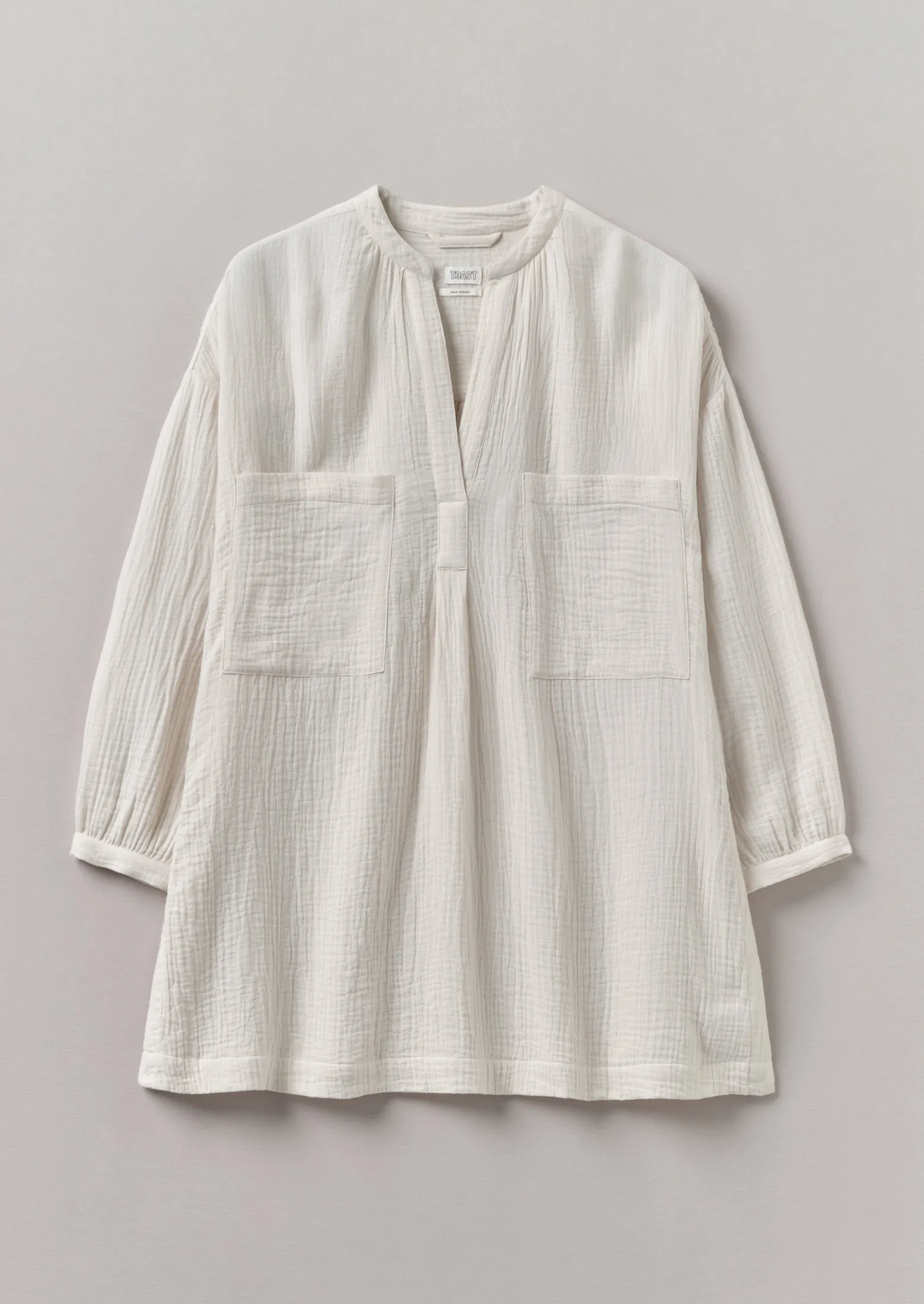 Crinkle Cotton Shirt | Oat sold by TOAST