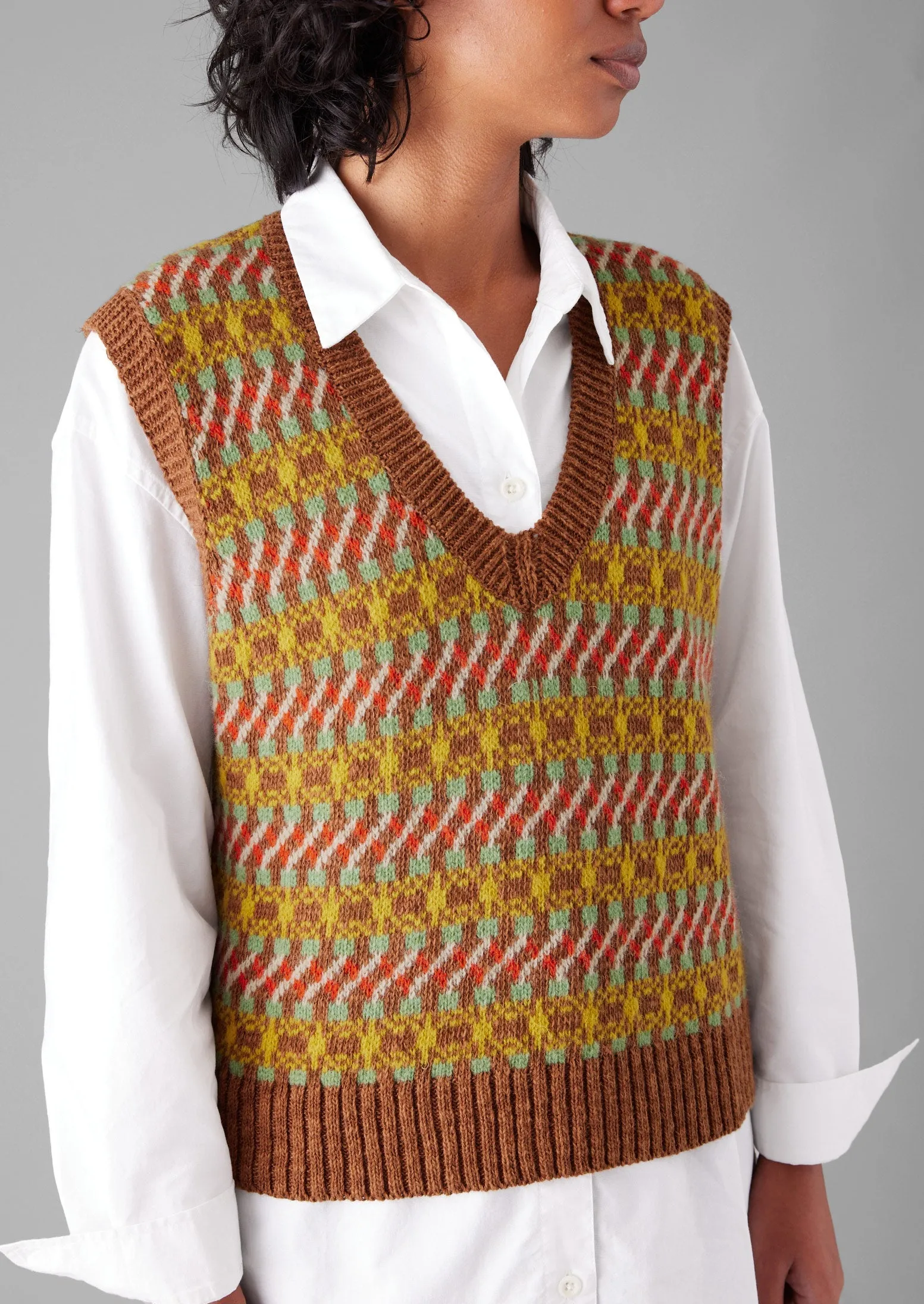 Jacquard Wool Linen Tank | Ochre Multi sold by TOAST product image thumbnail 2