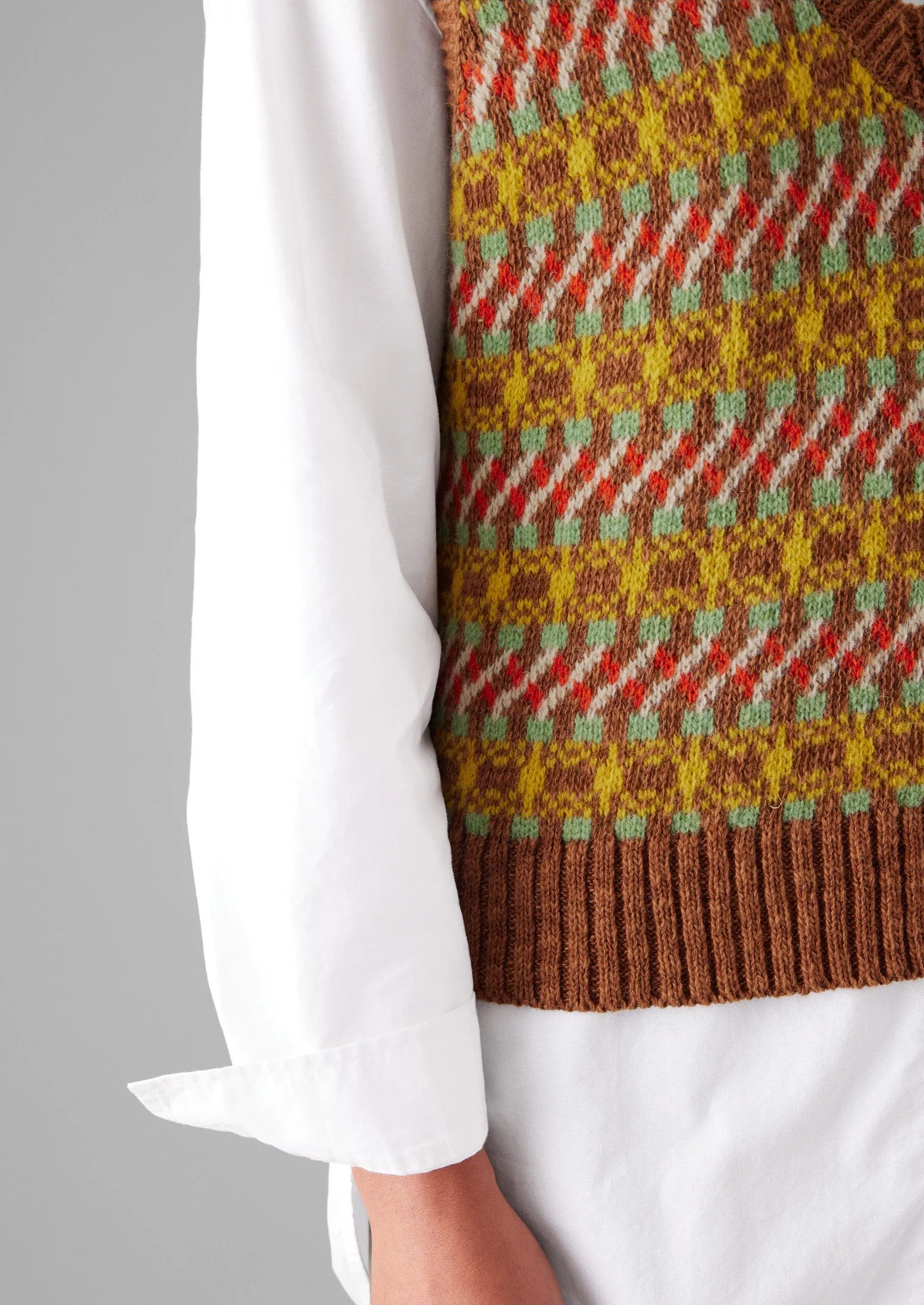 Jacquard Wool Linen Tank | Ochre Multi sold by TOAST product image thumbnail 3