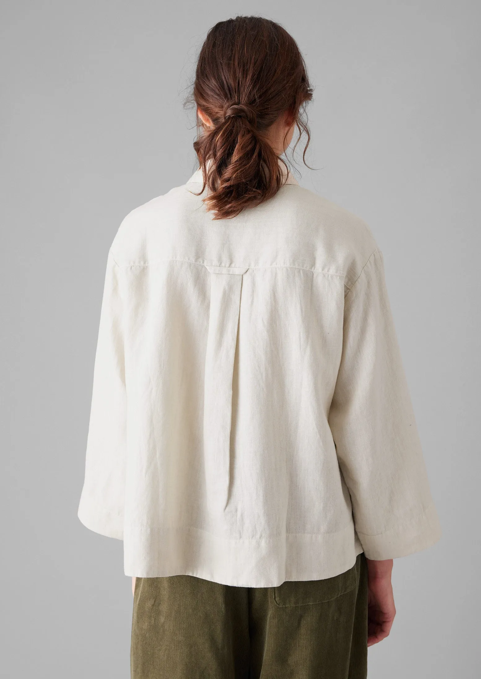 Garment Dyed Linen Shirt | Oat sold by TOAST product image thumbnail 4