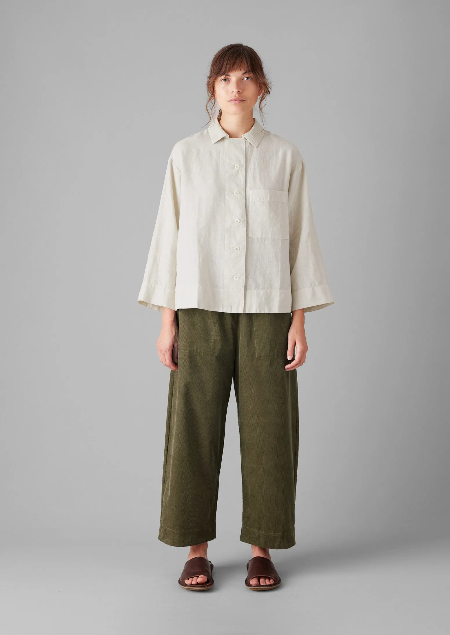 Garment Dyed Linen Shirt | Oat sold by TOAST product image thumbnail 5