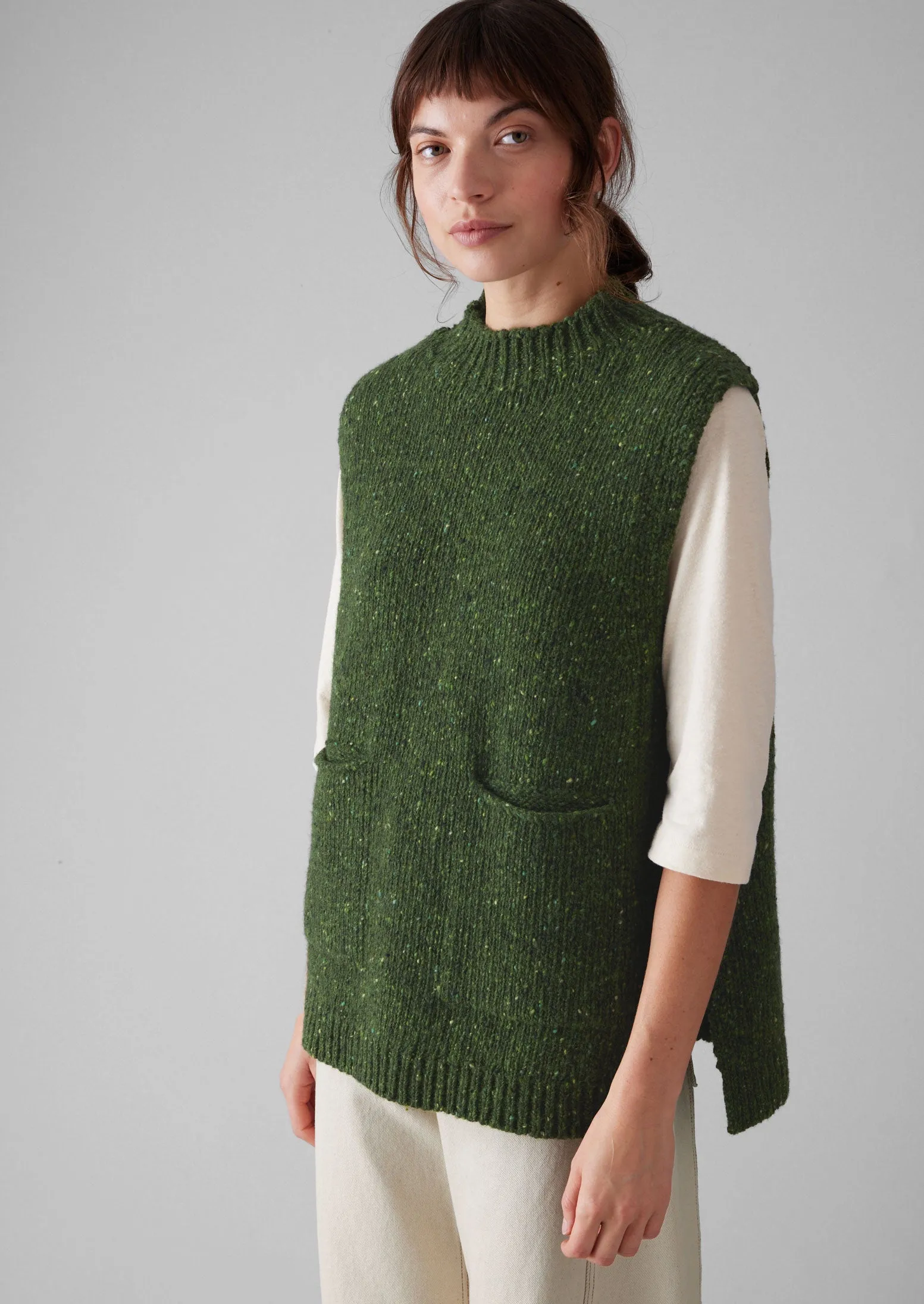 Donegal Merino Easy Tank | Artichoke sold by TOAST product image thumbnail 2