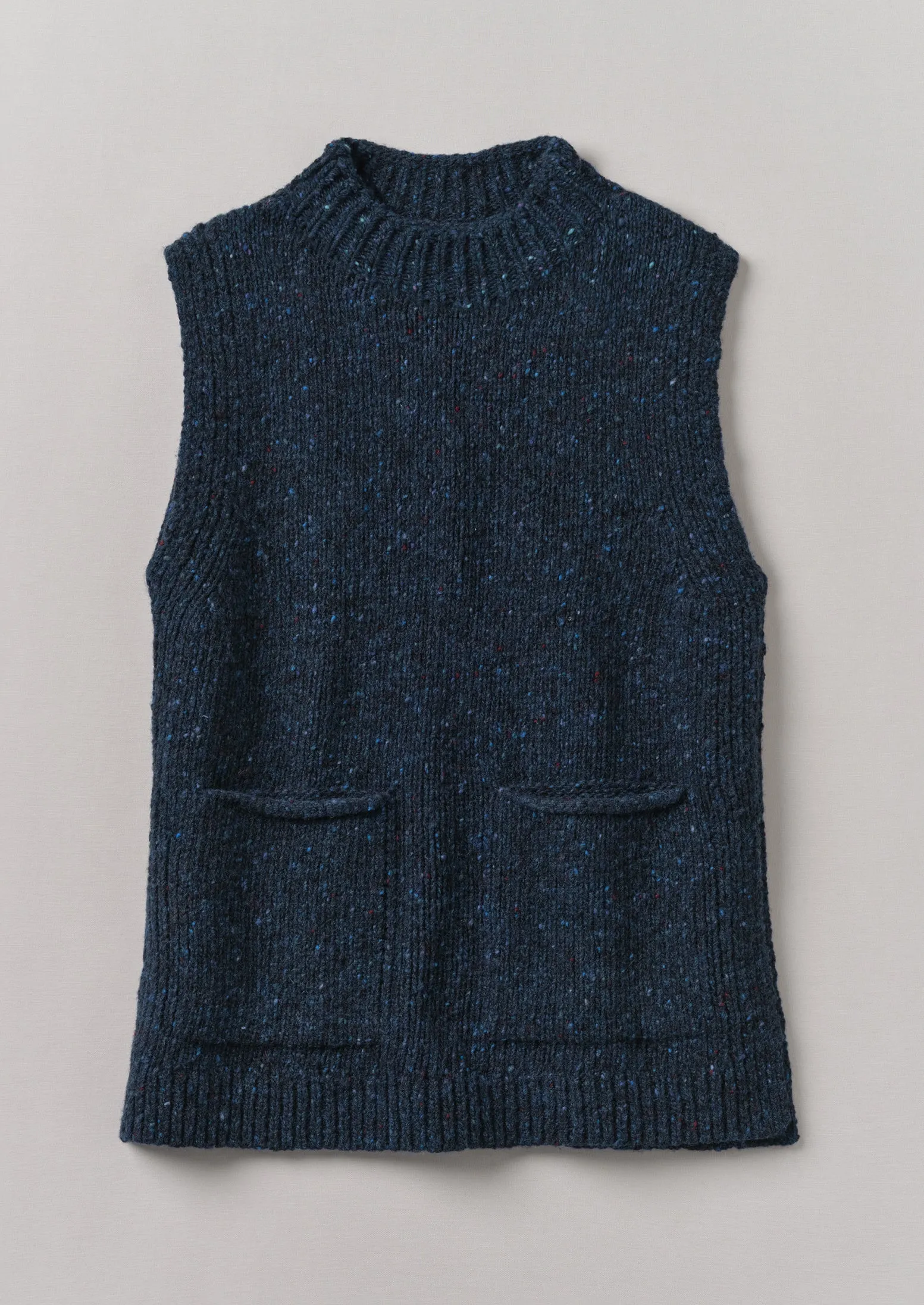 Donegal Merino Easy Tank | Ink Blue sold by TOAST