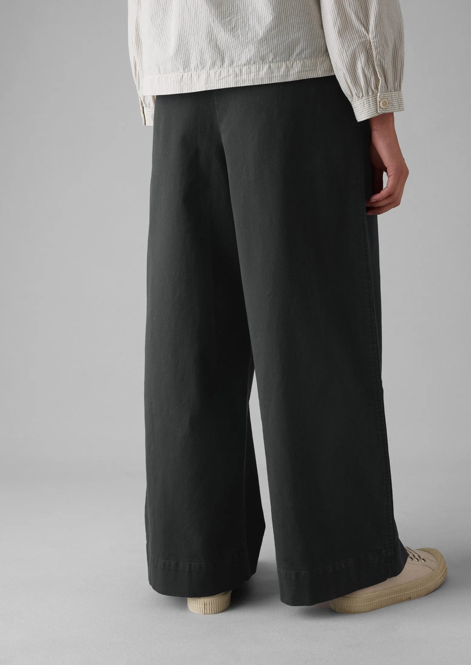 Cotton Paper Bag Trousers | Soft Black sold by TOAST product image thumbnail 5