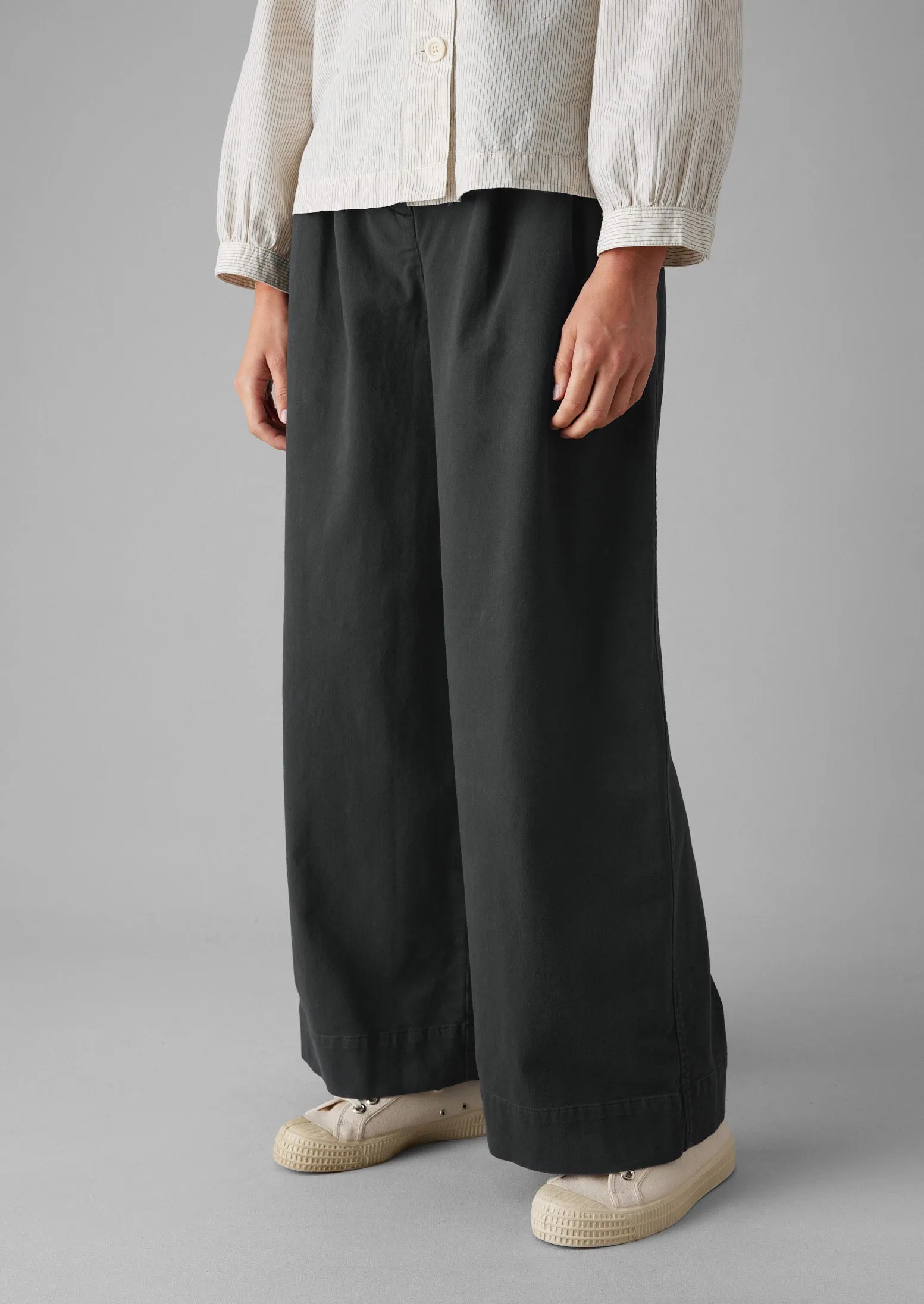 Cotton Paper Bag Trousers | Soft Black sold by TOAST product image thumbnail 4