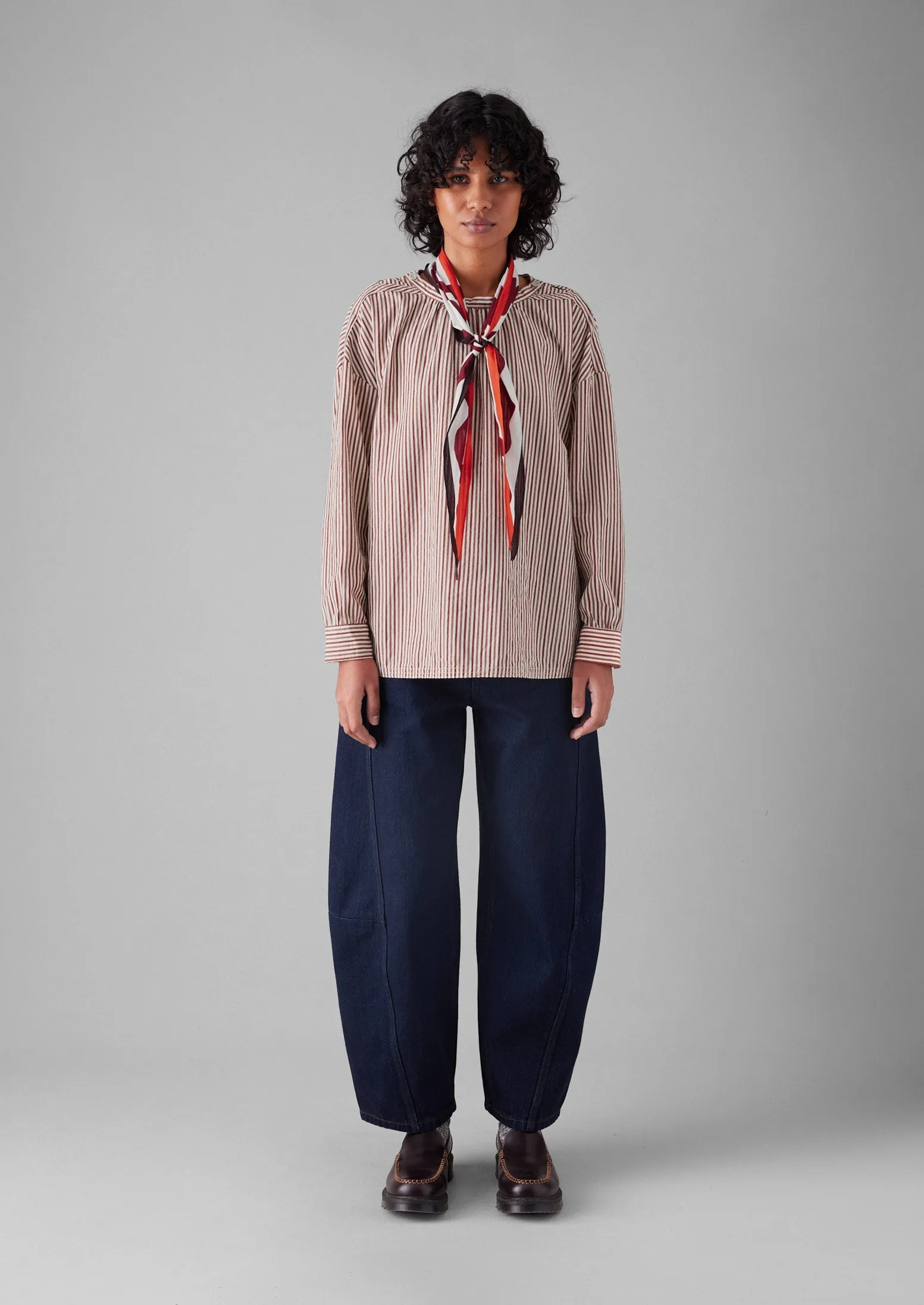 Ribbon Print Cotton Bandana | Garnet sold by TOAST product image thumbnail 4