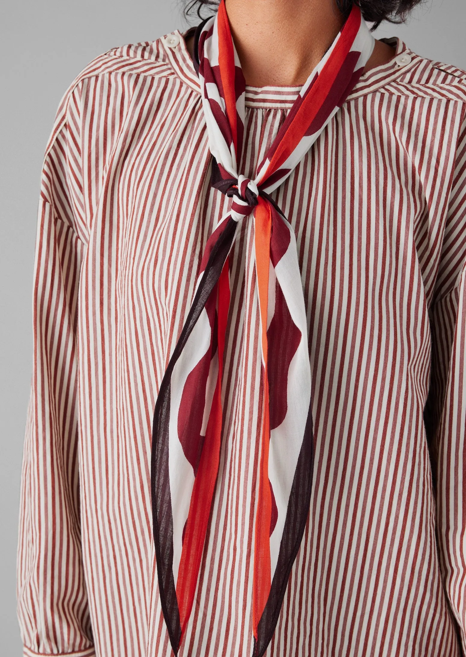 Ribbon Print Cotton Bandana | Garnet sold by TOAST product image thumbnail 5