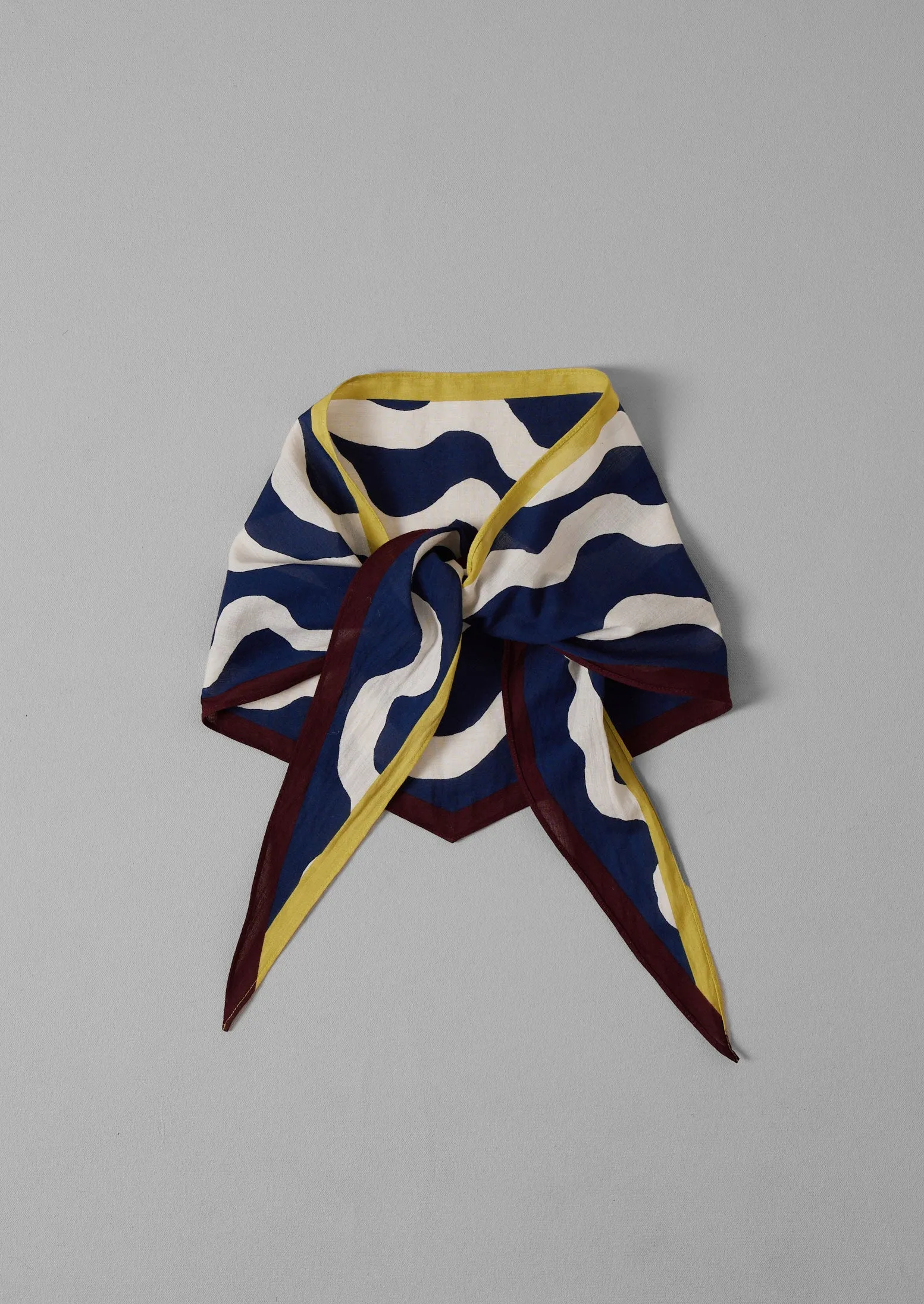 Ribbon Print Cotton Bandana | Midnight Blue sold by TOAST
