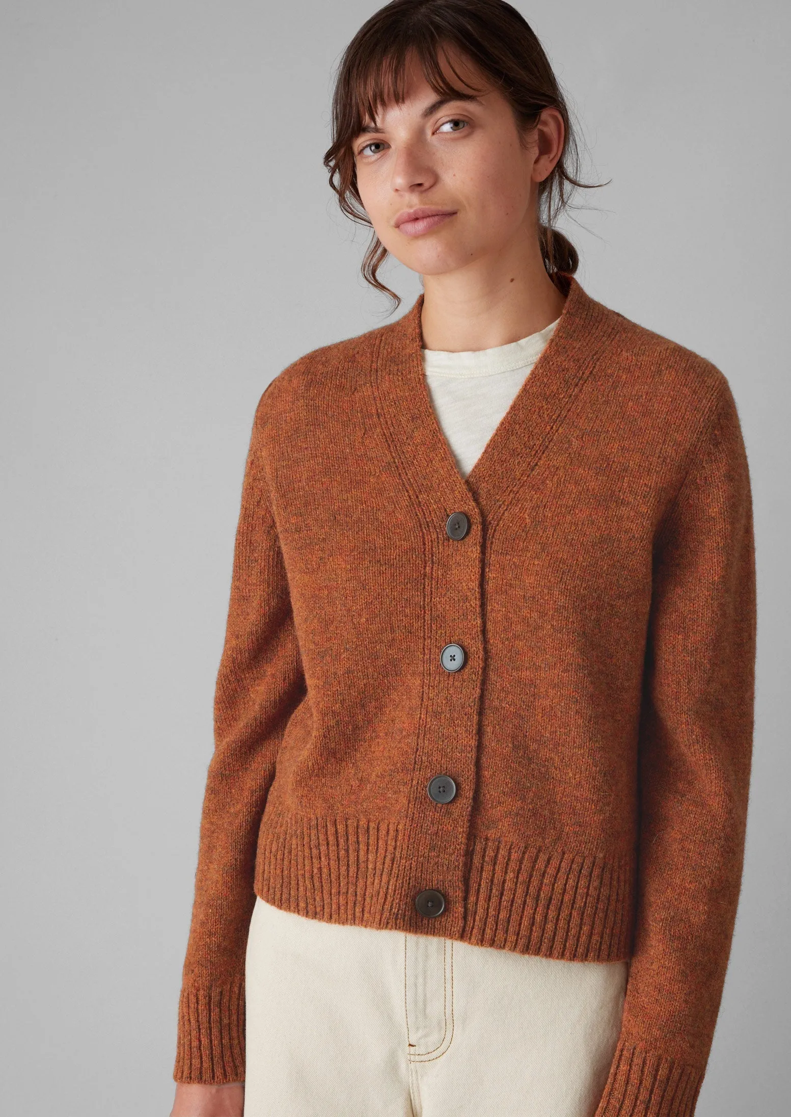 Kaia V-Neck Wool Cardigan | Ember sold by TOAST product image thumbnail 2
