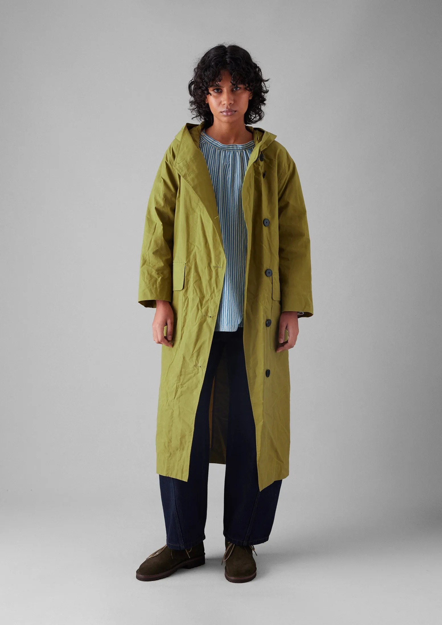 Hooded Waxed Cotton Parka | Seaweed sold by TOAST product image thumbnail 5