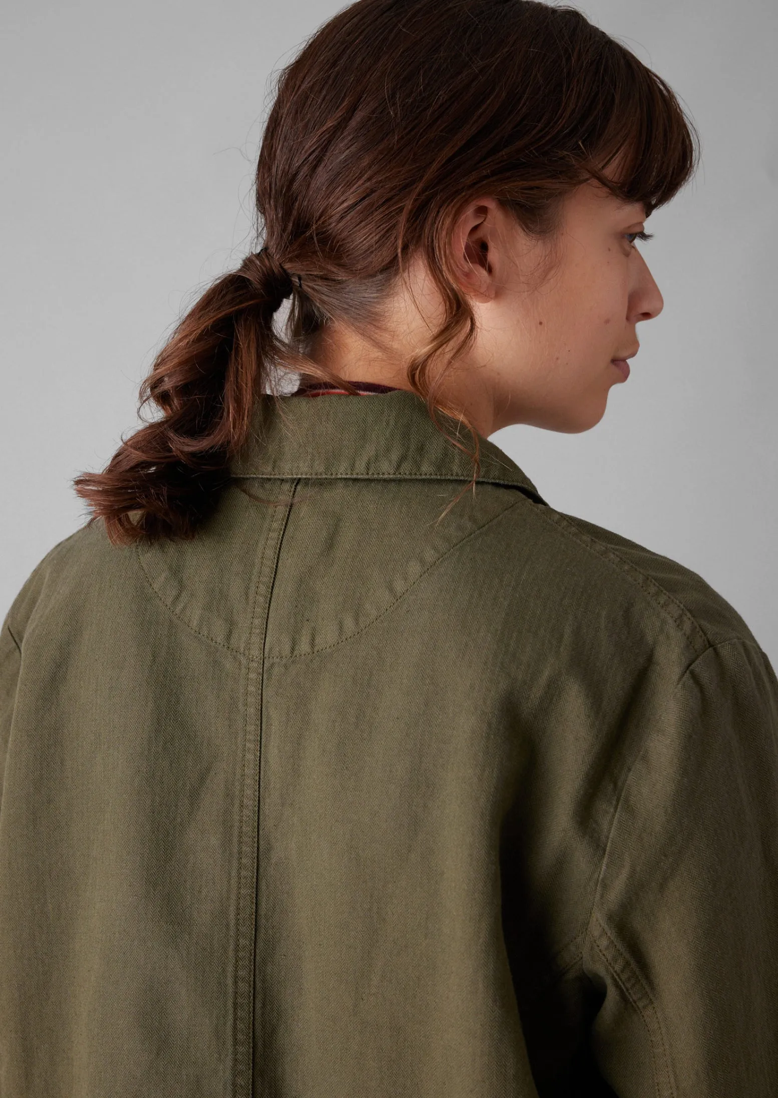 Cotton Linen Herringbone Jacket | Sap Green sold by TOAST product image thumbnail 4