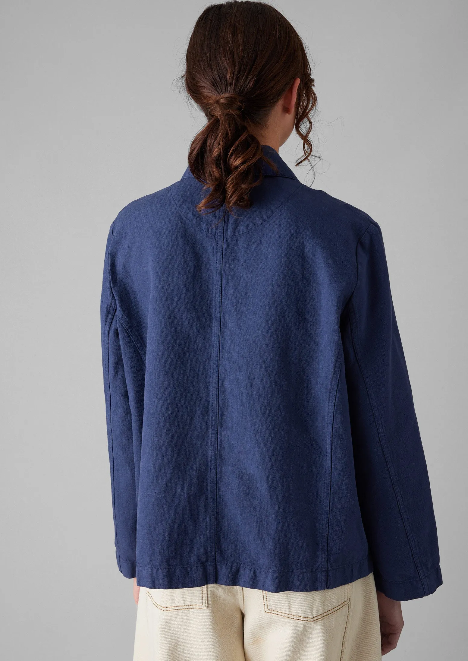 Cotton Linen Herringbone Jacket | Maize Blue sold by TOAST product image thumbnail 4