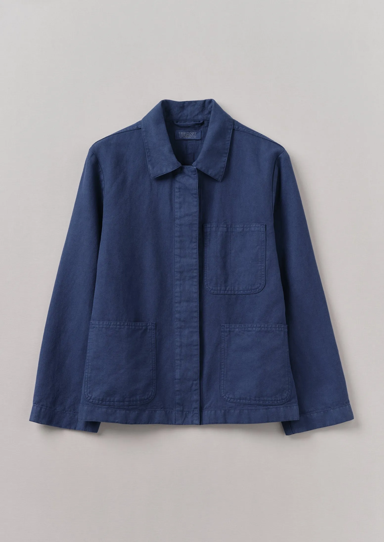 Cotton Linen Herringbone Jacket | Maize Blue sold by TOAST