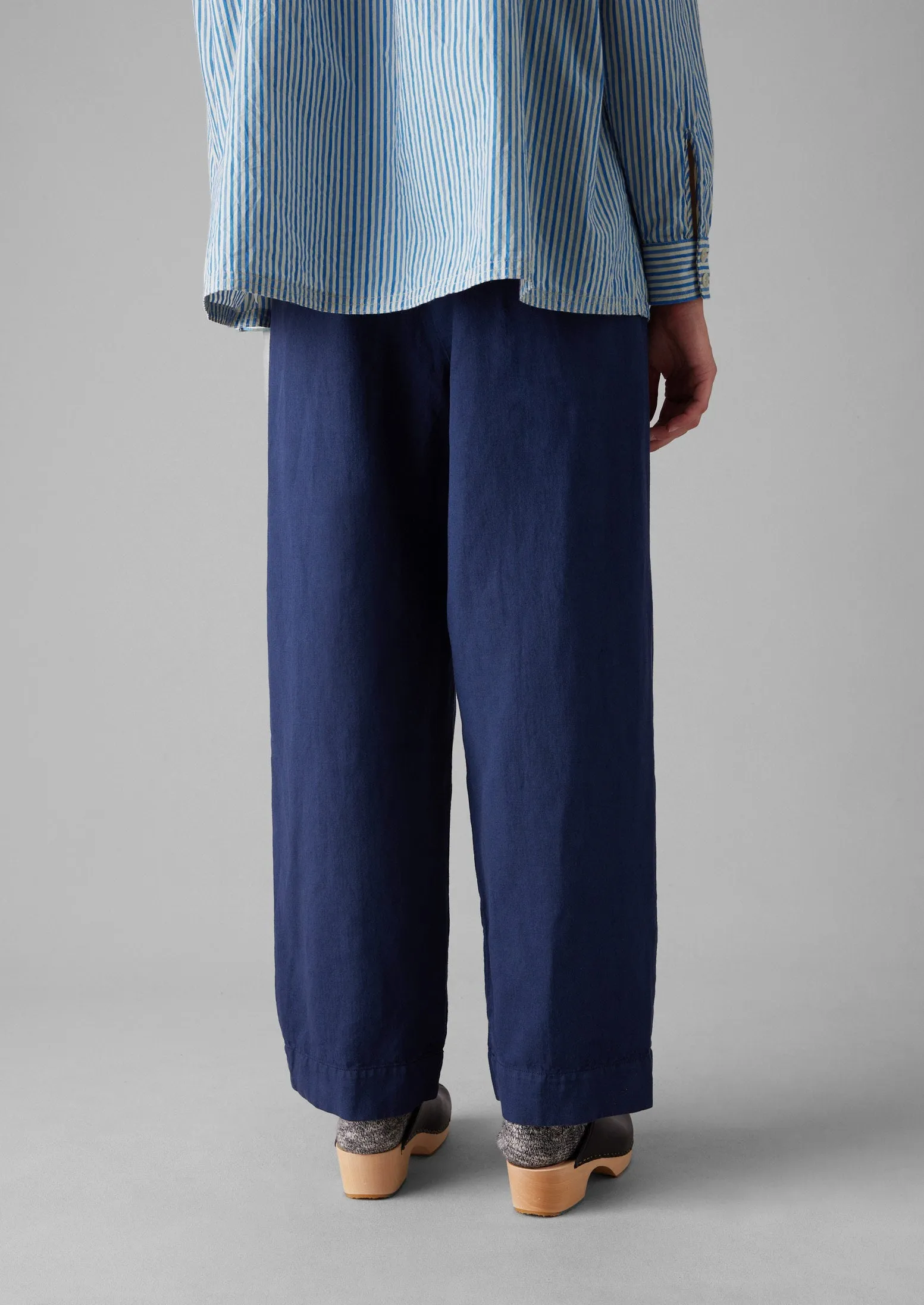 Cotton Linen Herringbone Trousers | Maize Blue sold by TOAST product image thumbnail 5