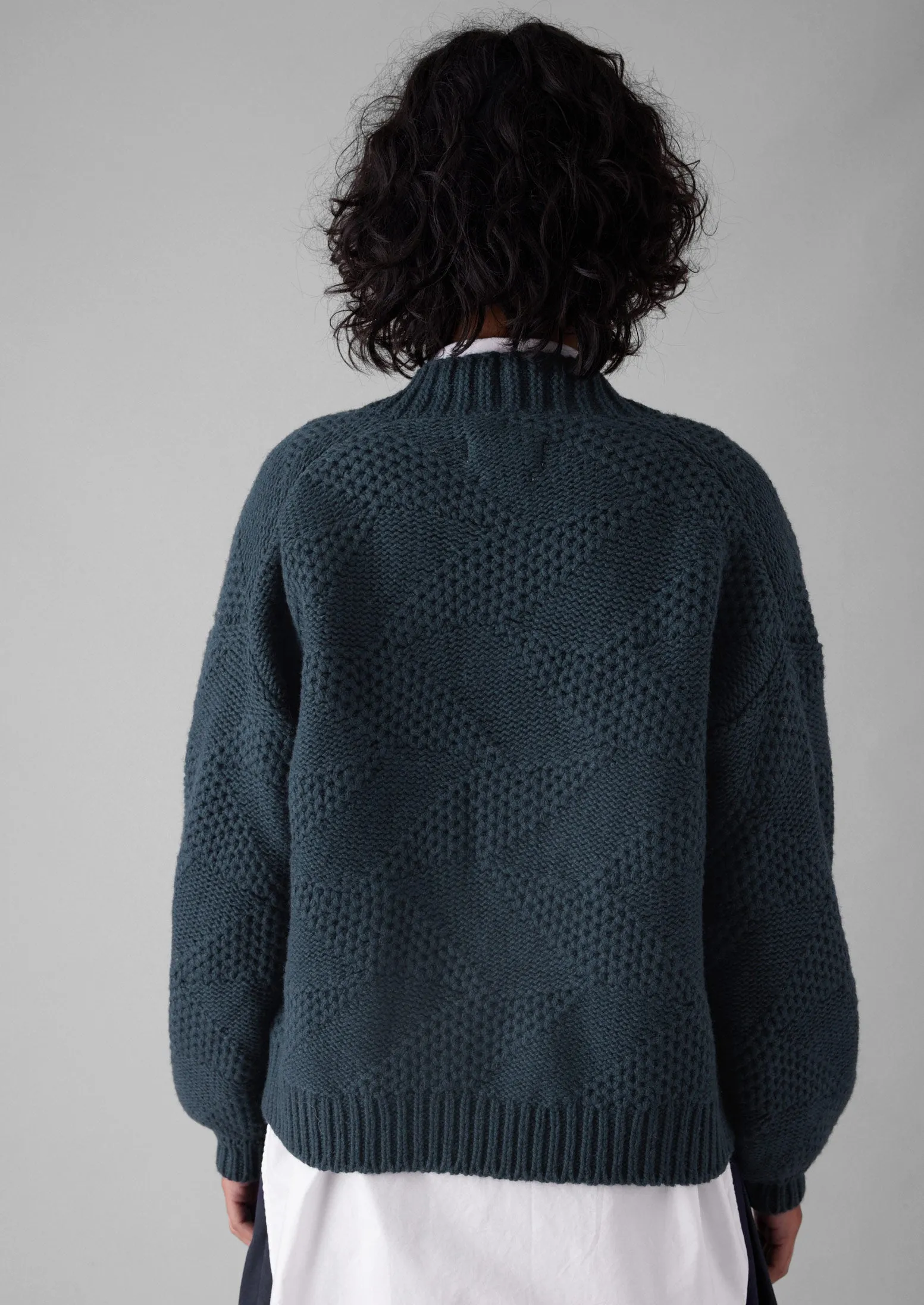 Tessellated Textured Easy Cardigan | Darkest Navy sold by TOAST product image thumbnail 5