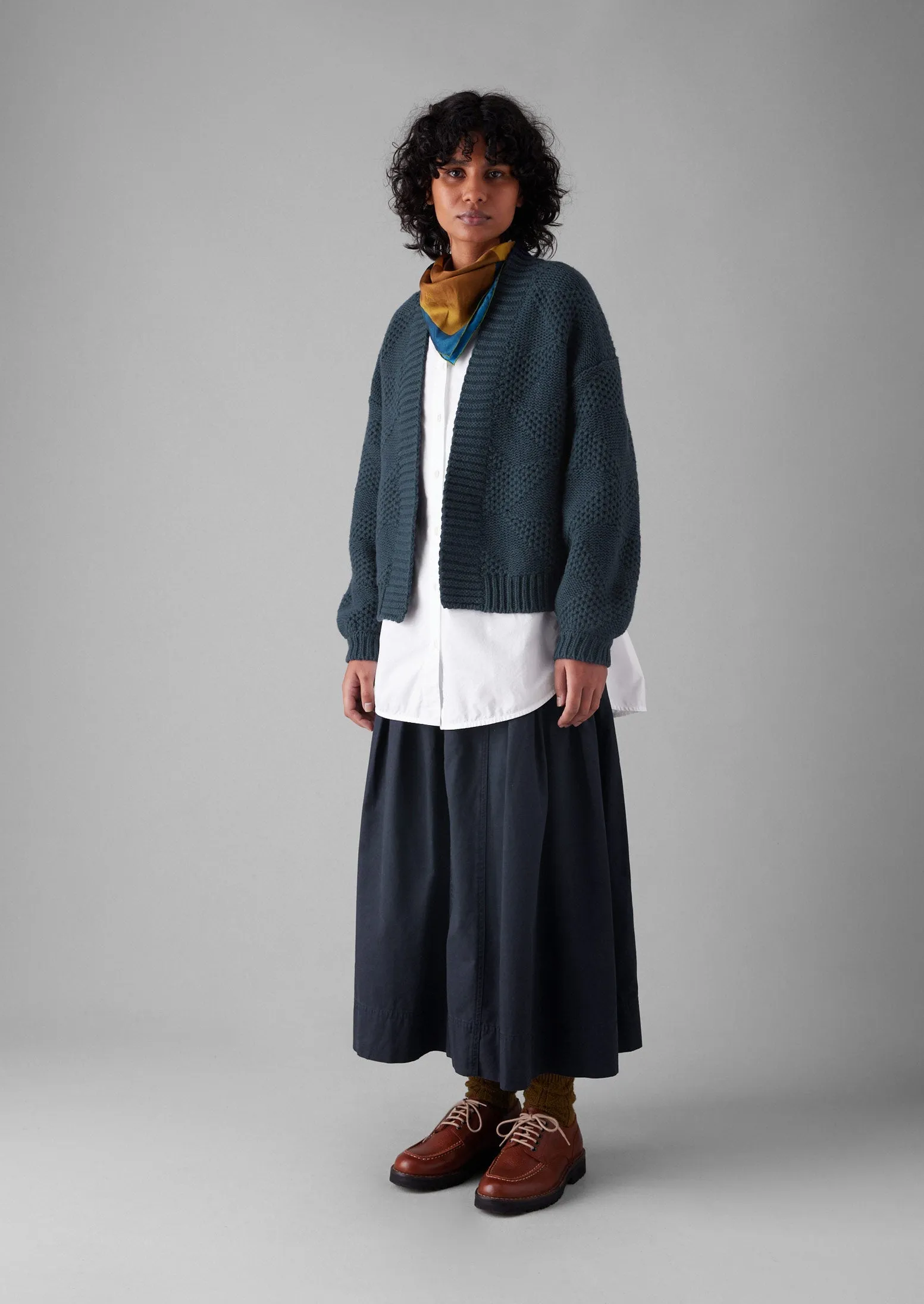 Tessellated Textured Easy Cardigan | Darkest Navy sold by TOAST product image thumbnail 2