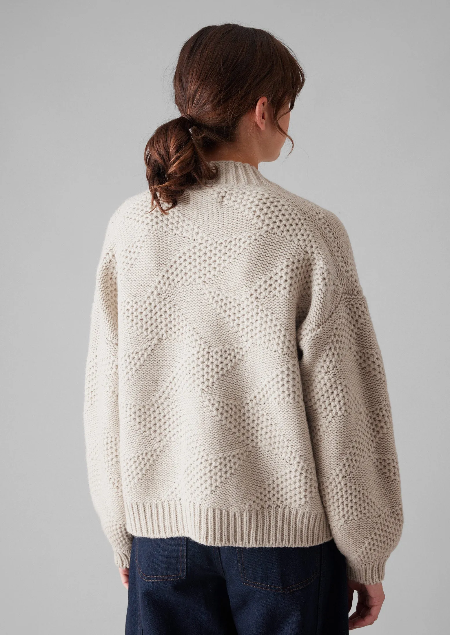 Tessellated Textured Easy Cardigan | Bone sold by TOAST product image thumbnail 4