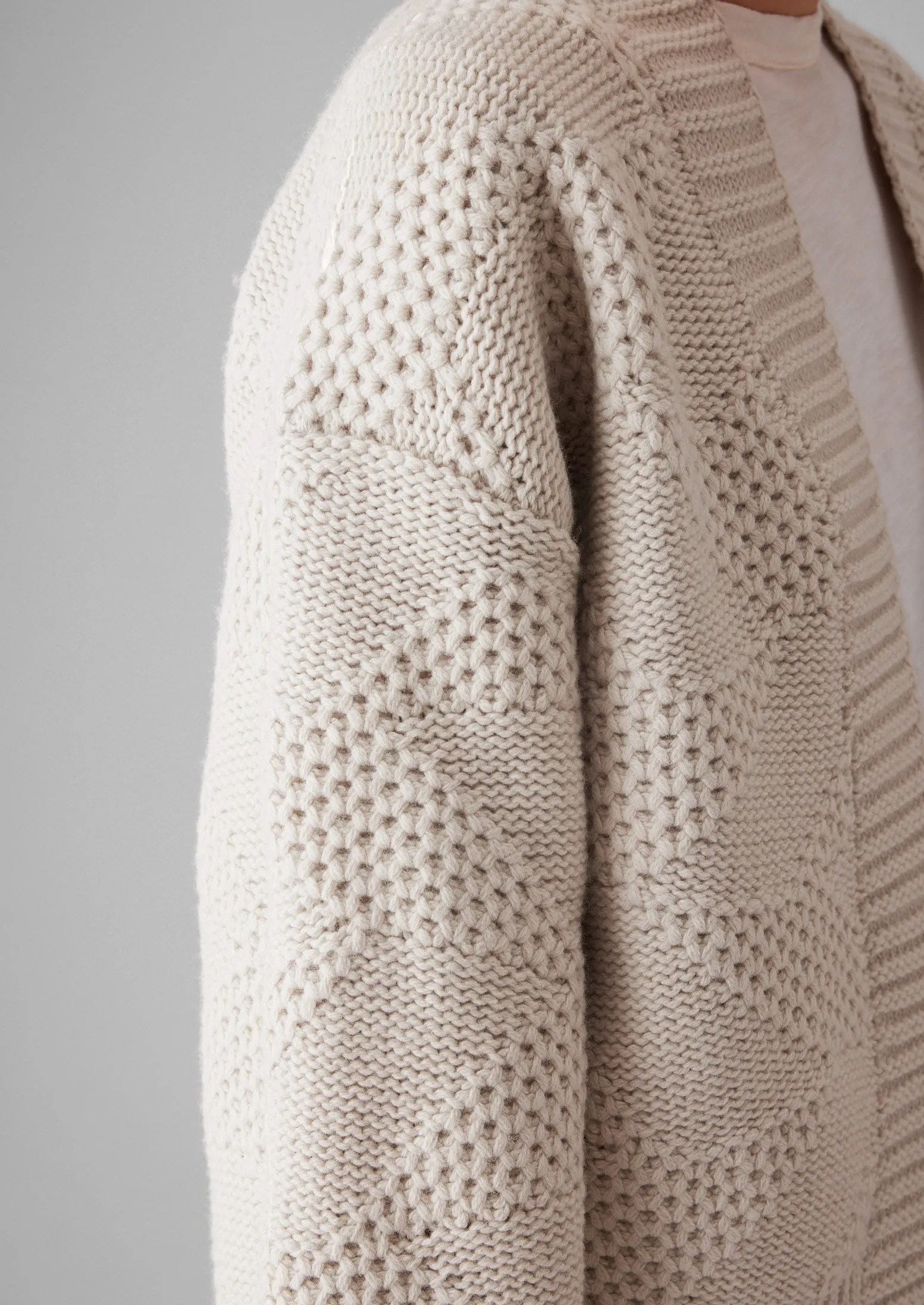 Tessellated Textured Easy Cardigan | Bone sold by TOAST product image thumbnail 3