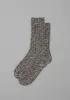 Rib Cotton Slub Socks | Granite sold by TOAST