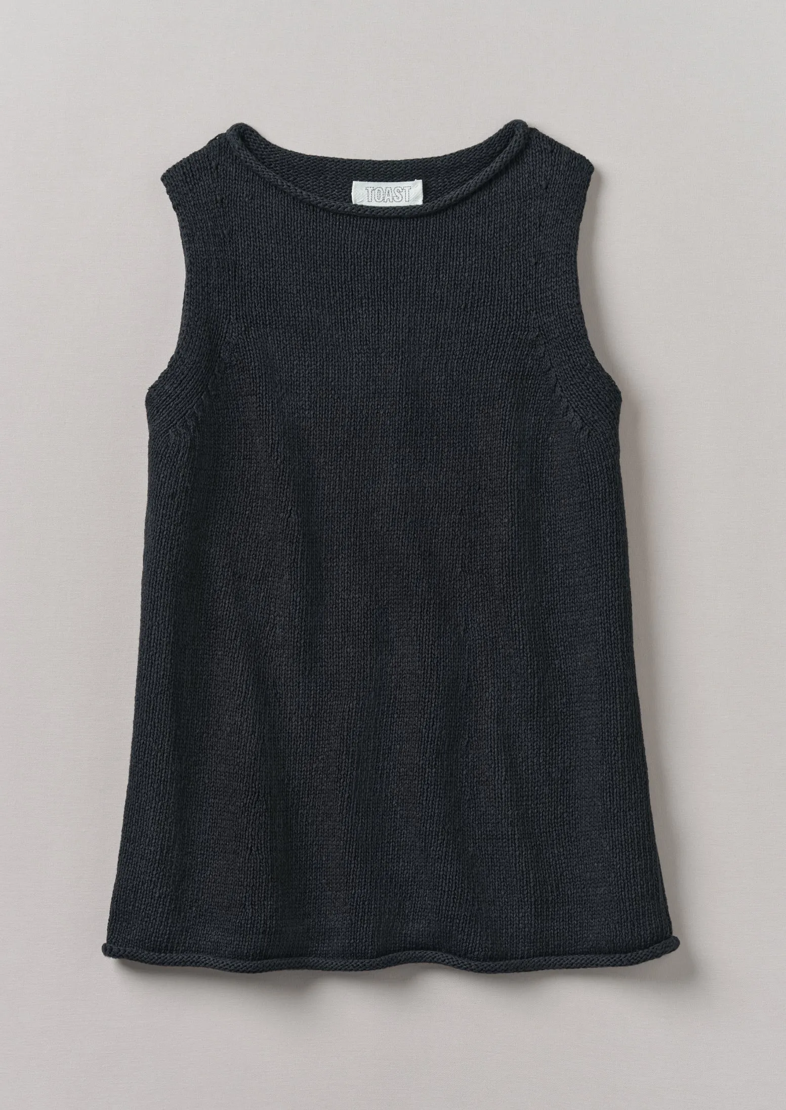Linen Cotton Knitted Tank | Slate sold by TOAST