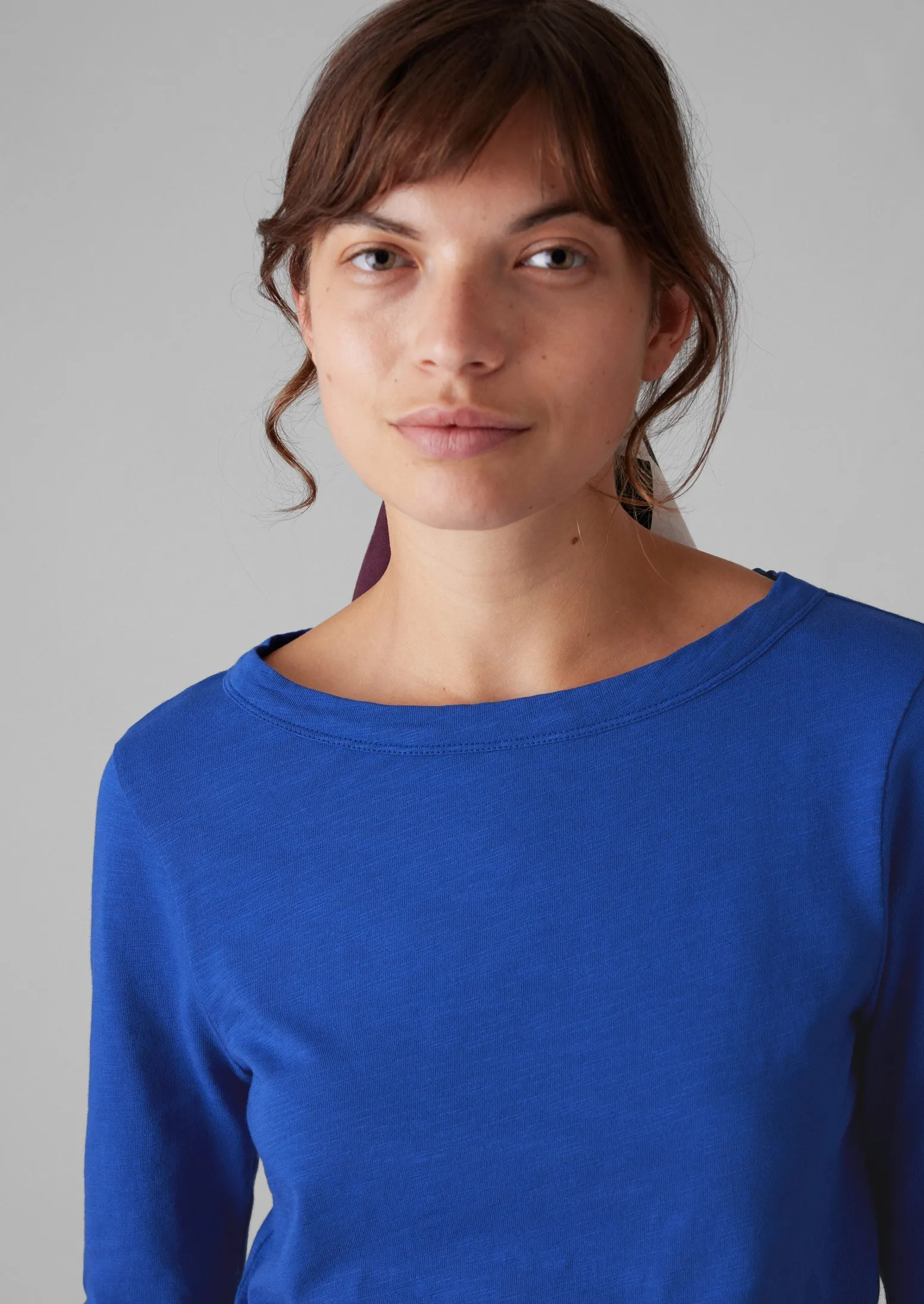 Lia Garment Dyed Boat Neck Tee | Smalt sold by TOAST product image thumbnail 5