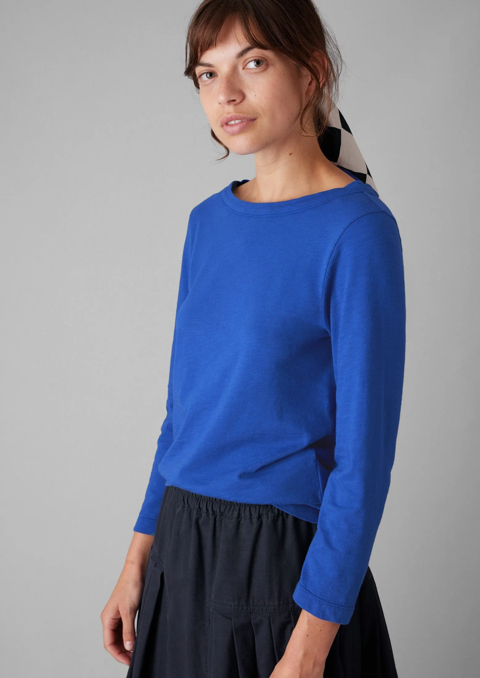 Lia Garment Dyed Boat Neck Tee | Smalt sold by TOAST product image thumbnail 2