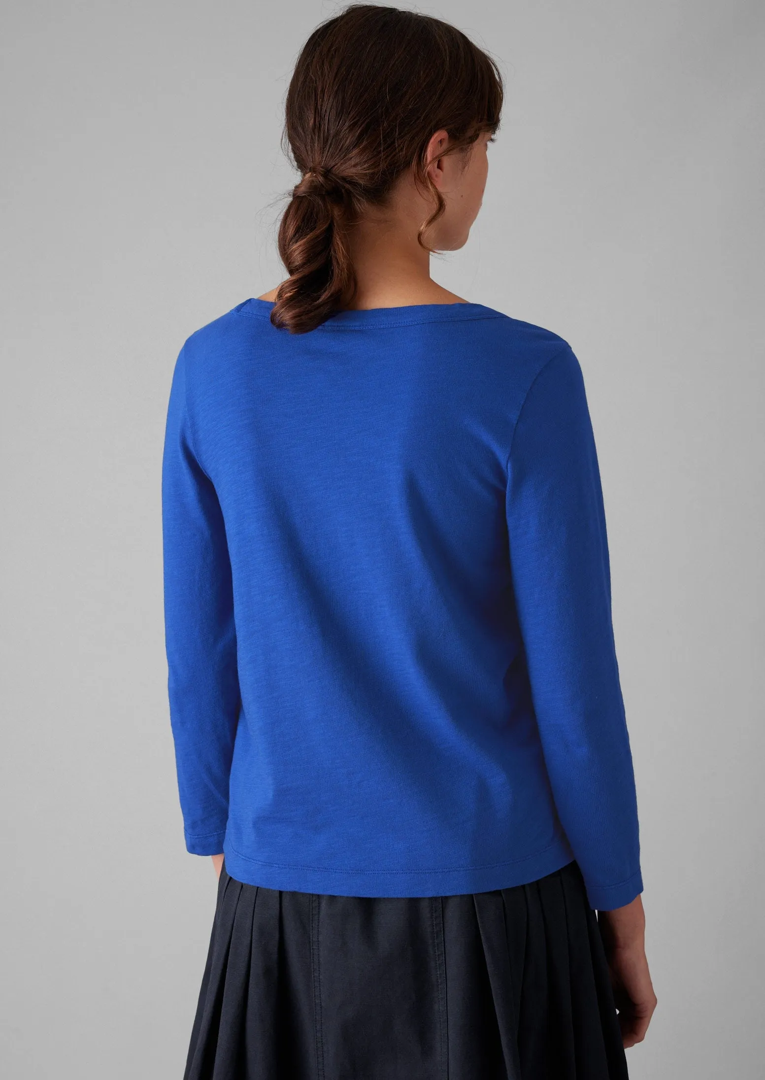 Lia Garment Dyed Boat Neck Tee | Smalt sold by TOAST product image thumbnail 3