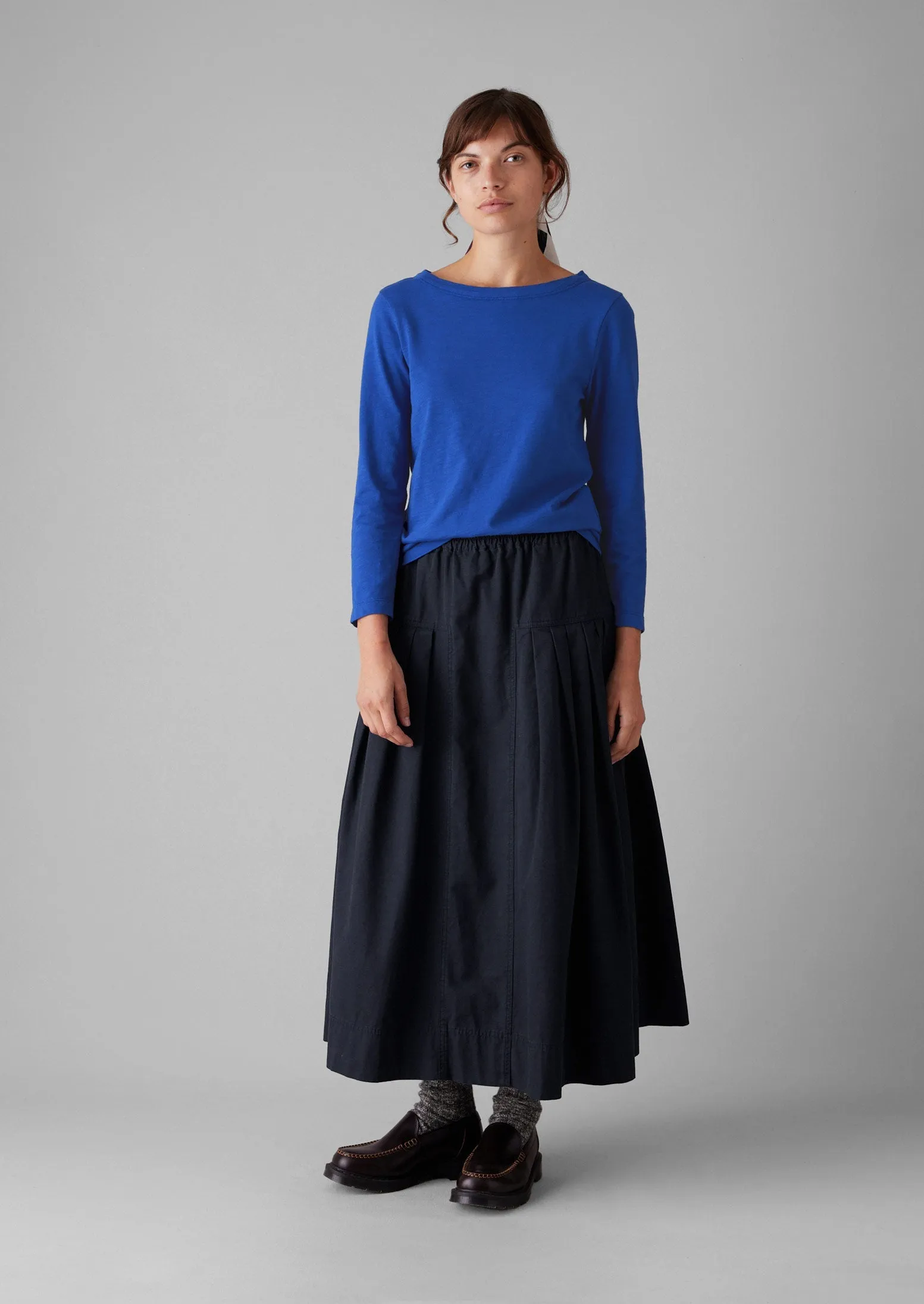 Lia Garment Dyed Boat Neck Tee | Smalt sold by TOAST product image thumbnail 4