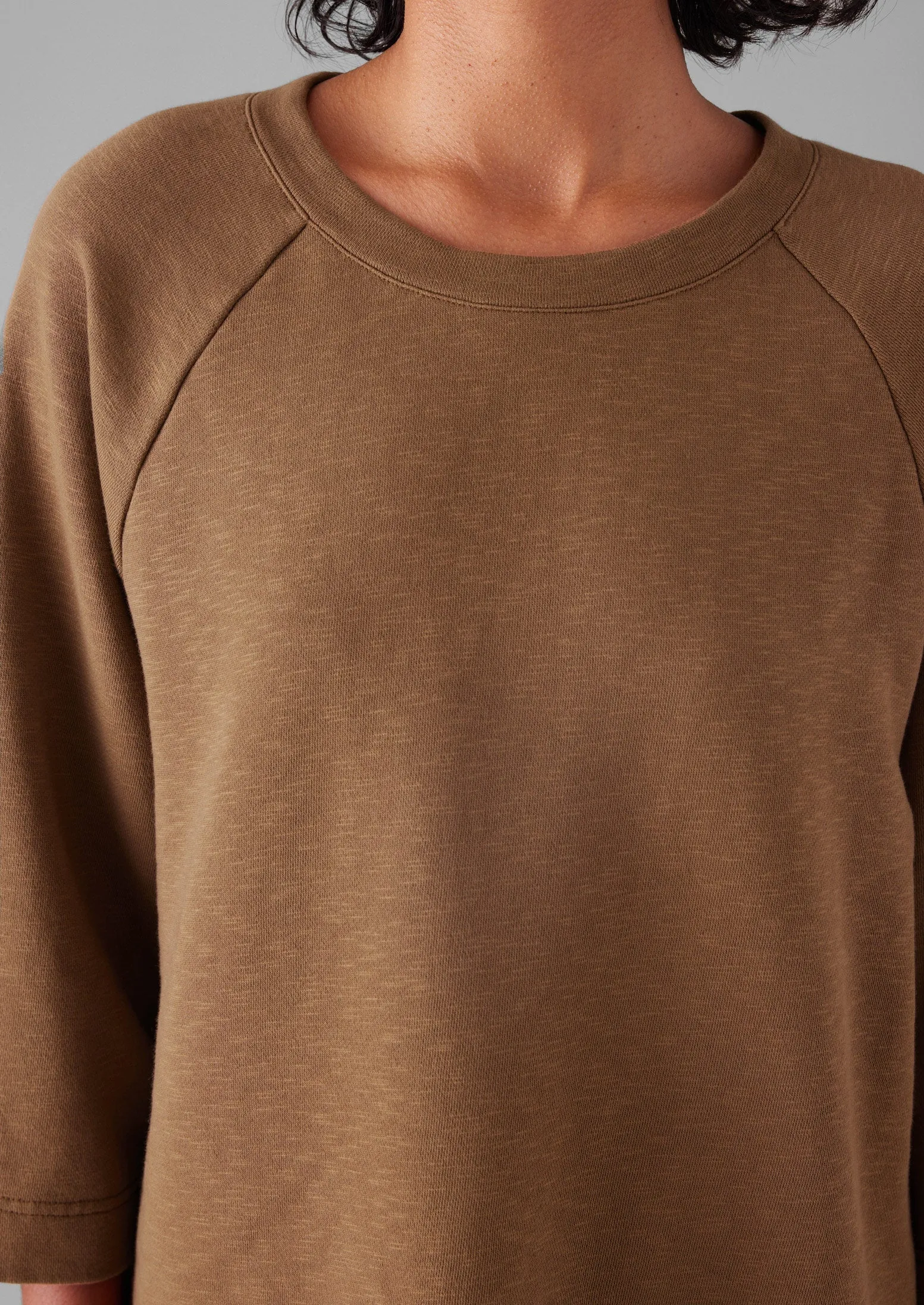 Loopback Cotton Jersey Sweater | Brown Anise sold by TOAST product image thumbnail 3
