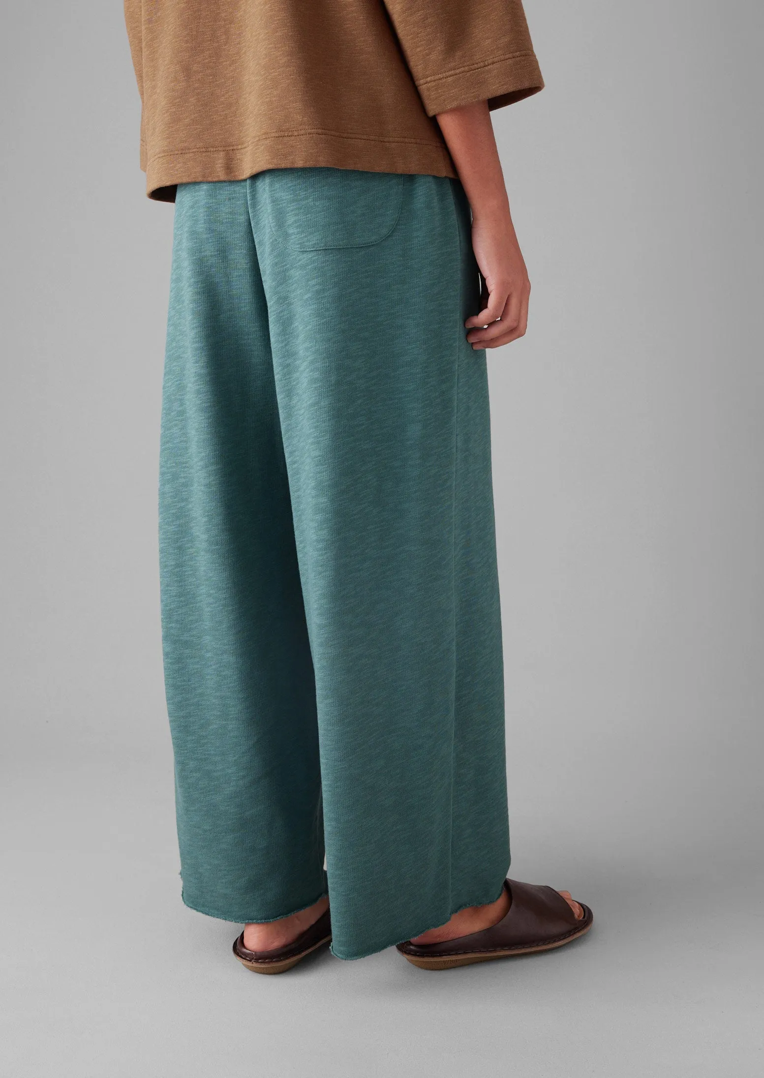 Full Length Loopback Jersey Trousers | Dusty Jade sold by TOAST product image thumbnail 4