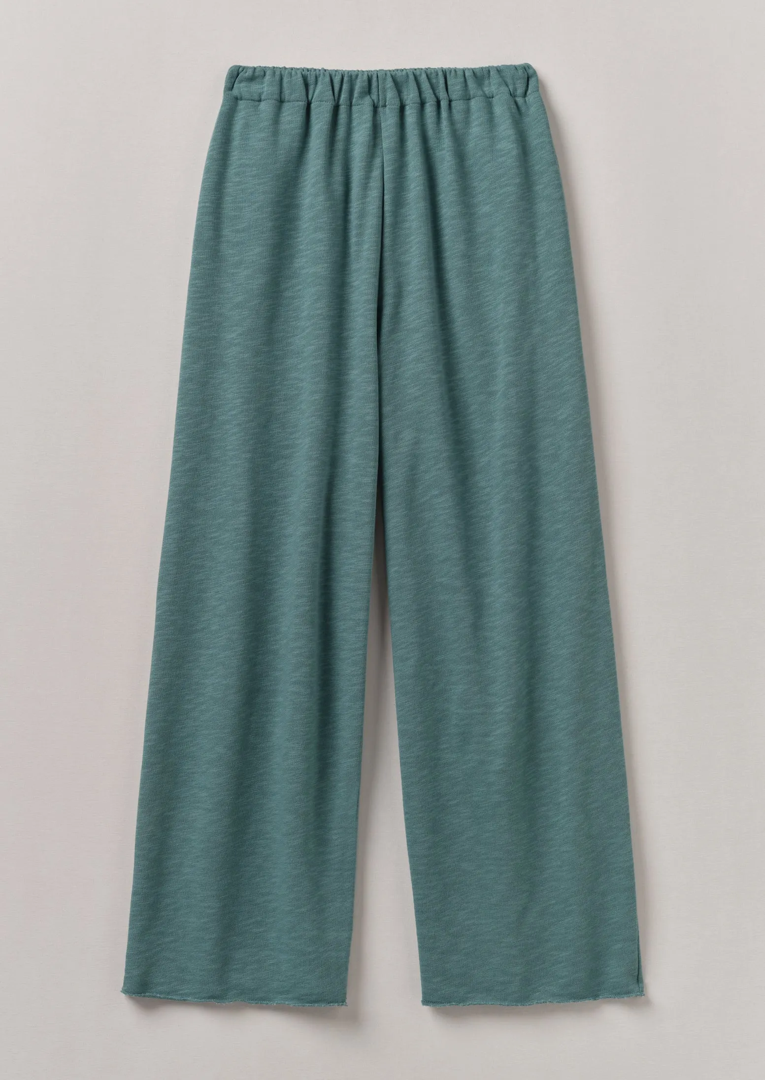 Full Length Loopback Jersey Trousers | Dusty Jade sold by TOAST