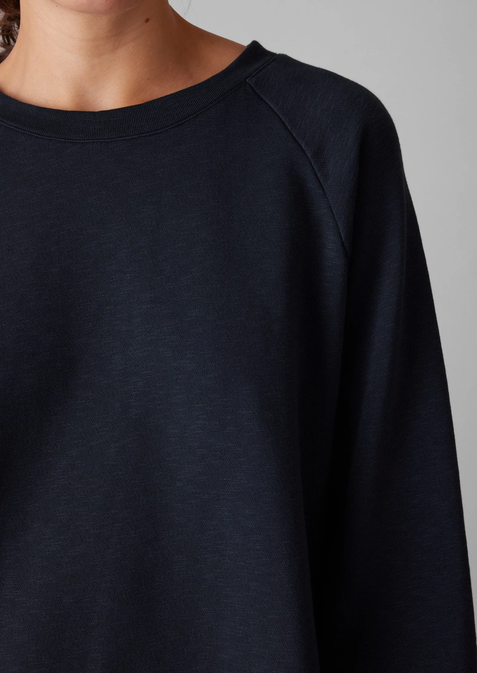 Loopback Cotton Jersey Sweater | Slate sold by TOAST product image thumbnail 4