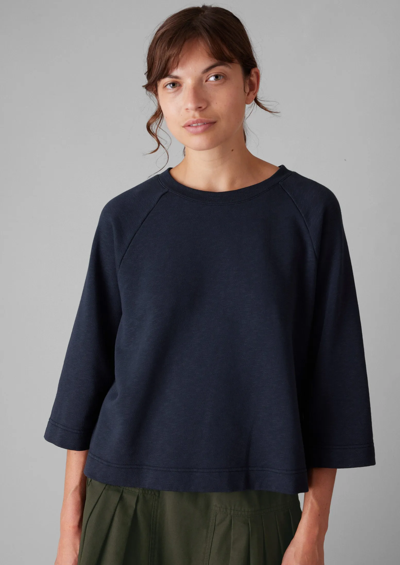 Loopback Cotton Jersey Sweater | Slate sold by TOAST product image thumbnail 2