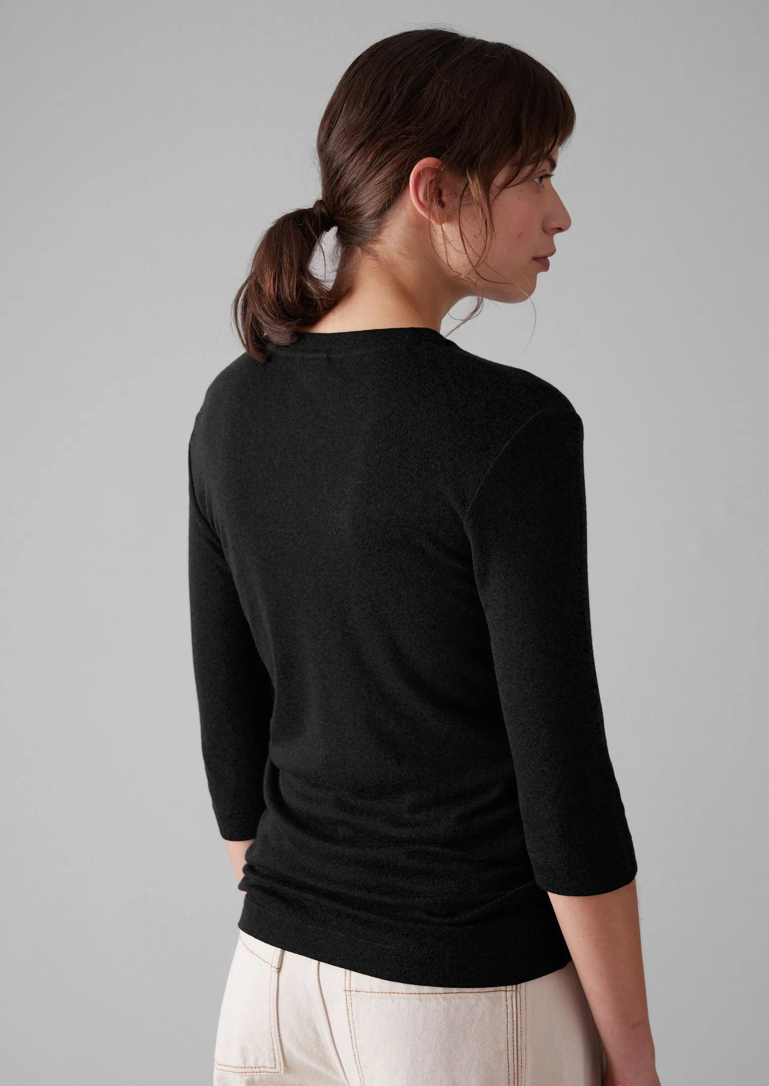 Fitted Half Sleeve Tee | Black sold by TOAST product image thumbnail 4