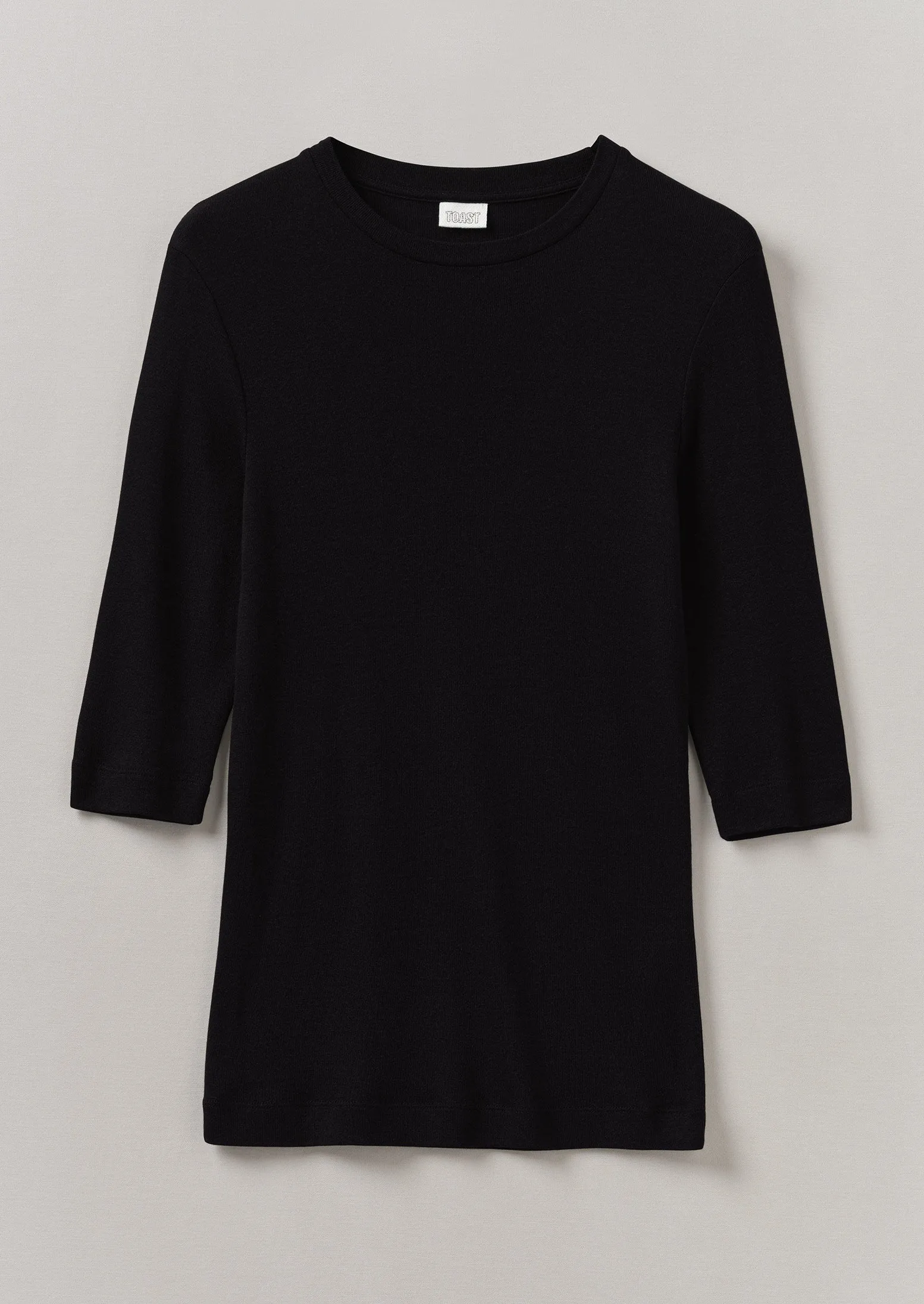 Fitted Half Sleeve Tee | Black sold by TOAST