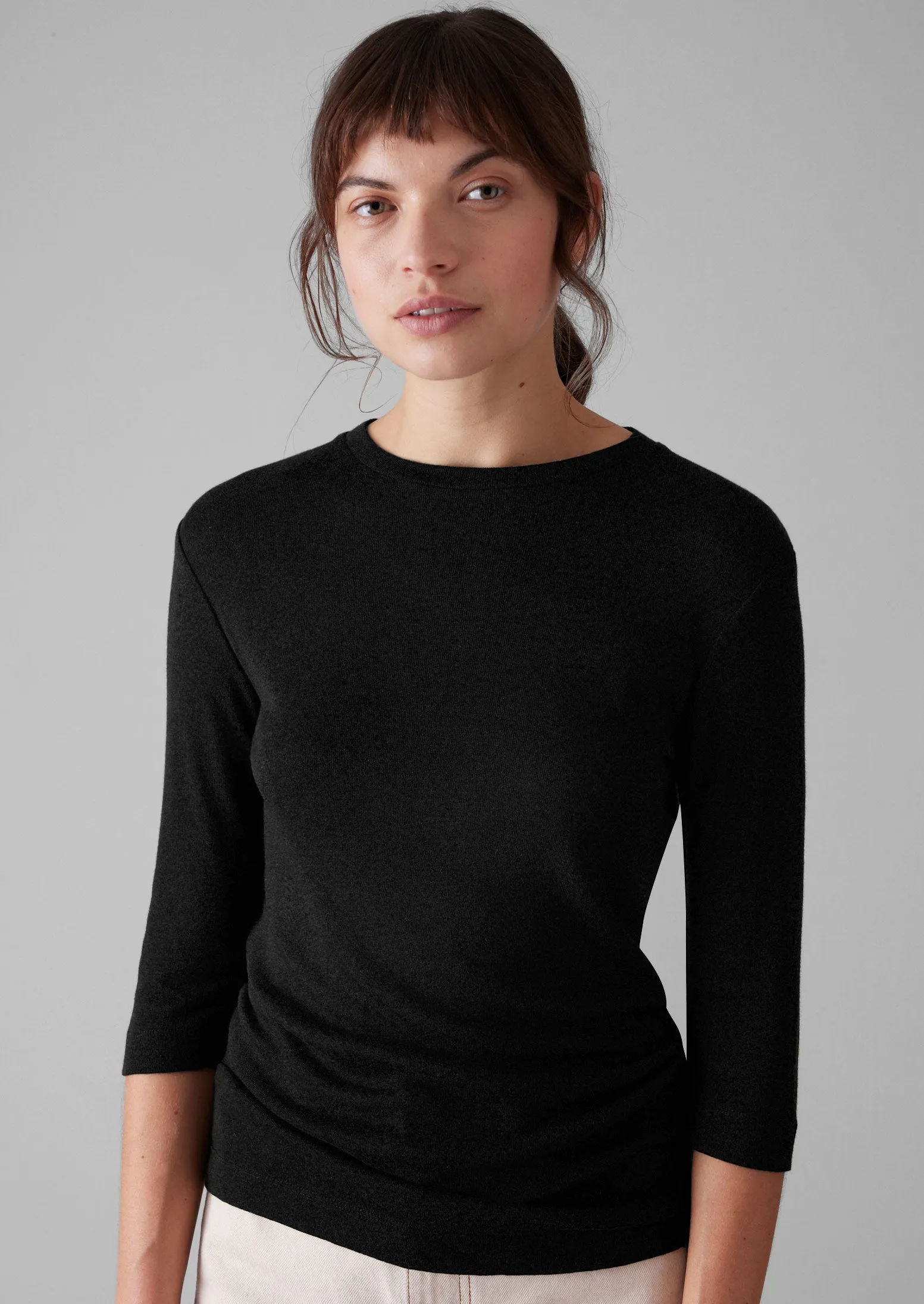 Fitted Half Sleeve Tee | Black sold by TOAST product image thumbnail 2