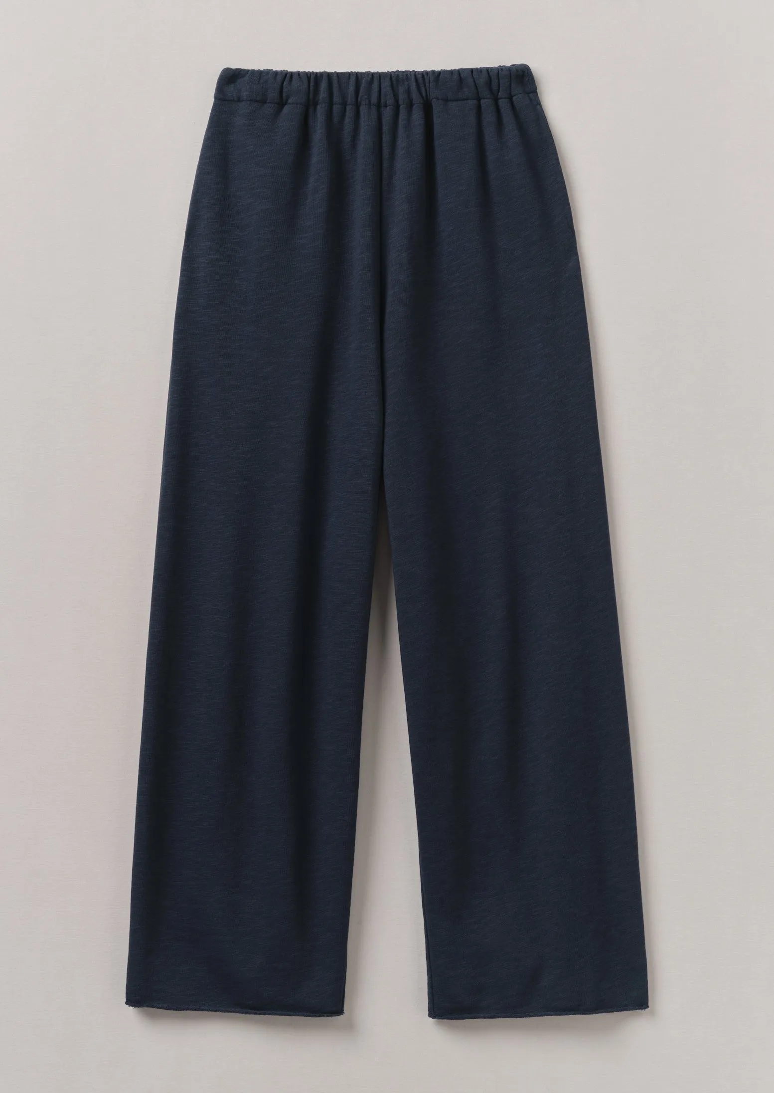 Full Length Loopback Jersey Trousers | Midnight sold by TOAST