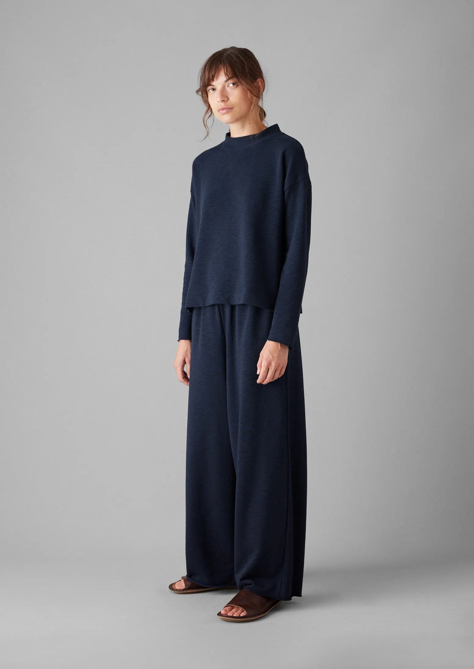 Full Length Loopback Jersey Trousers | Midnight sold by TOAST product image thumbnail 2