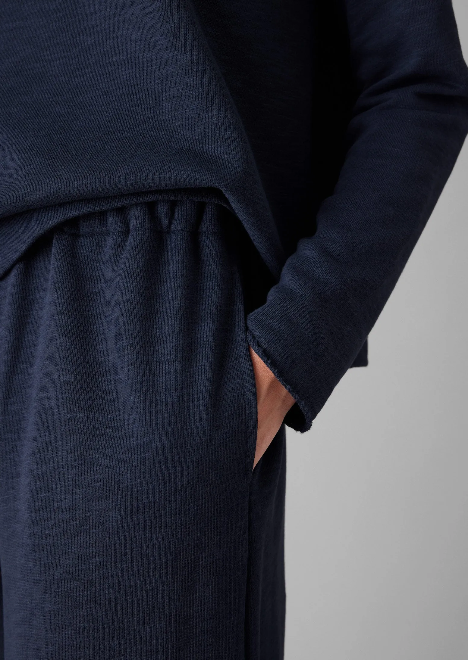 Full Length Loopback Jersey Trousers | Midnight sold by TOAST product image thumbnail 3