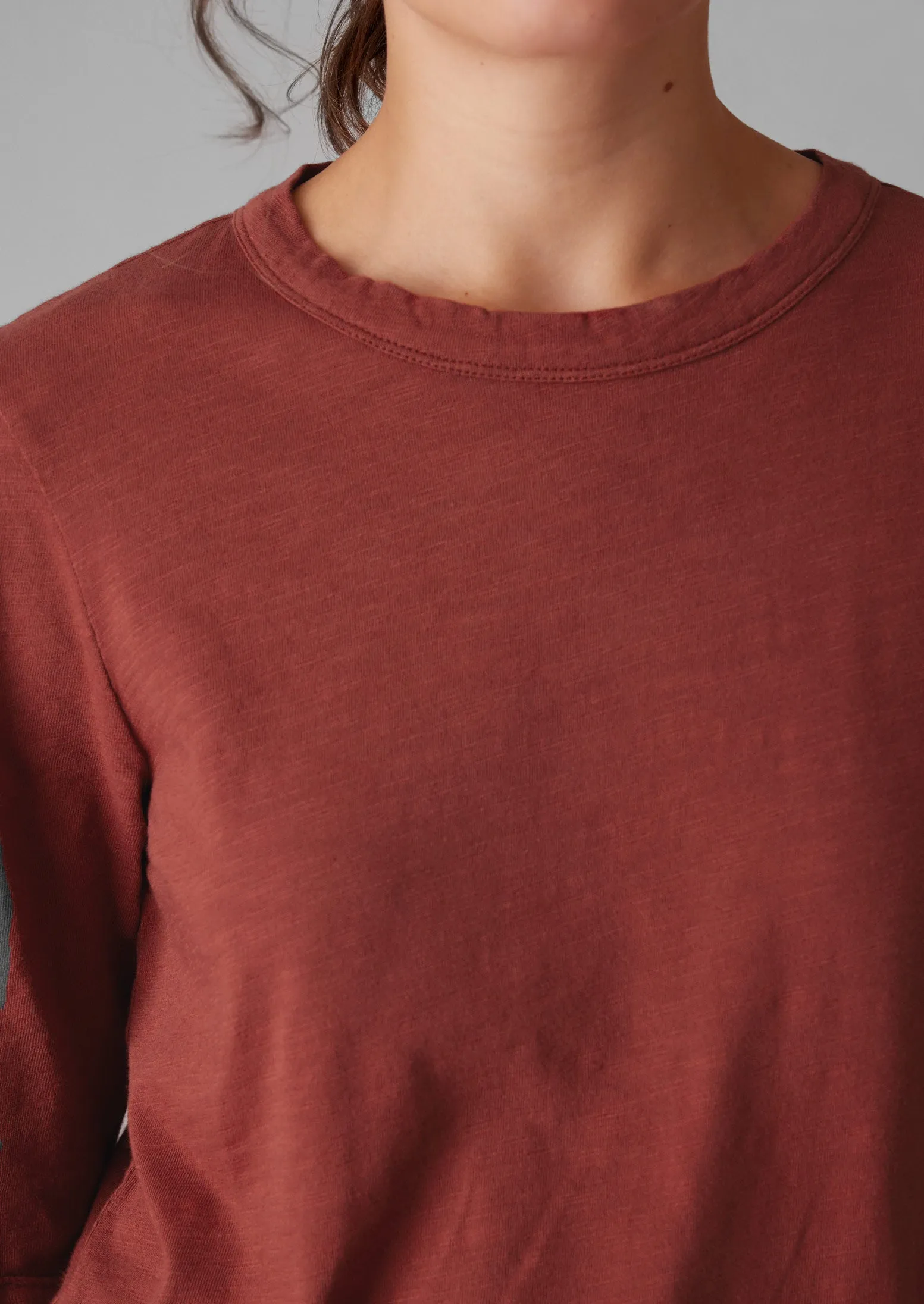Cleo Garment Dyed Organic Cotton Tee | Braeburn Red sold by TOAST product image thumbnail 3